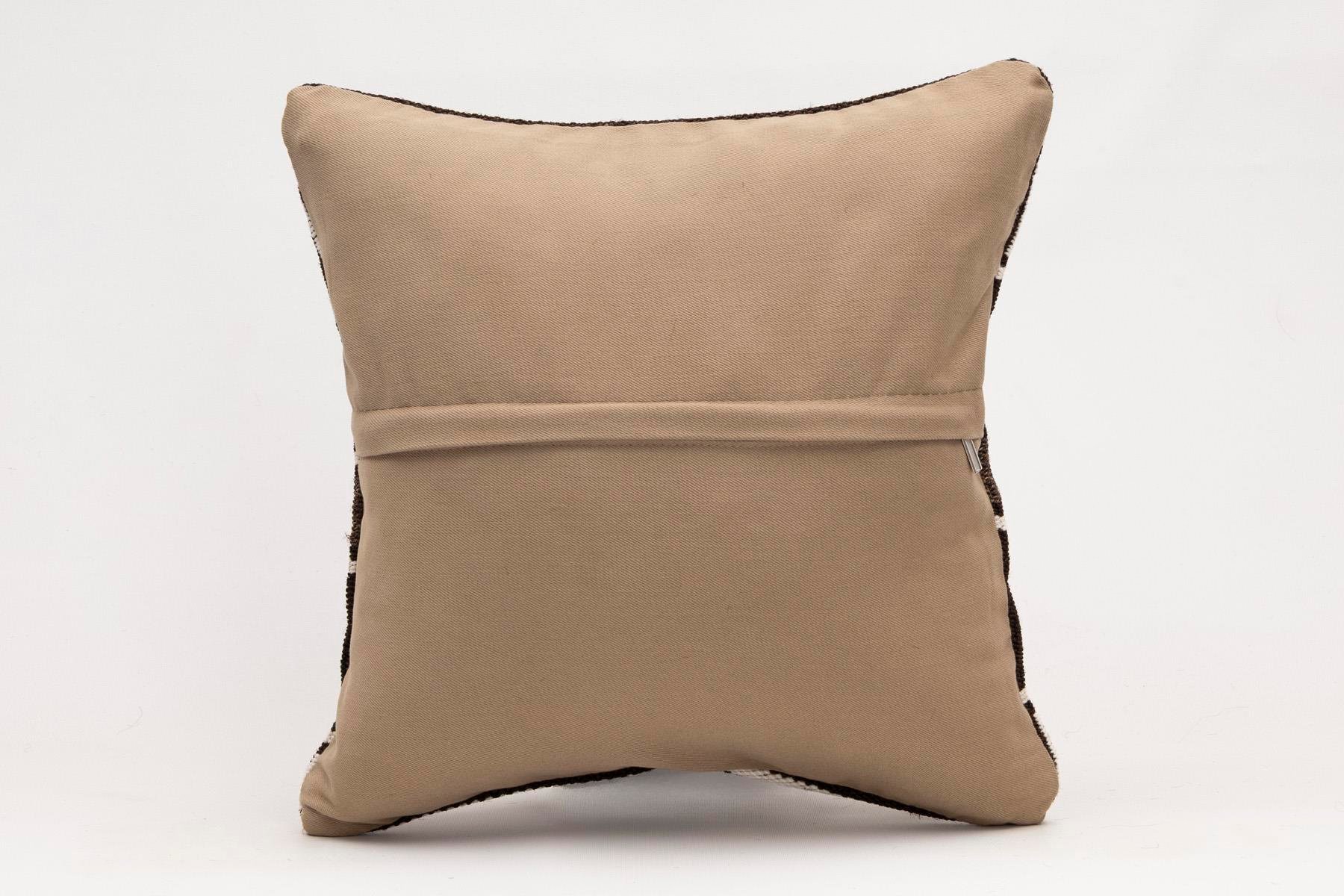 16x16 inches (40x40 cm) Kilim Pillow | KILIM WHOLESALE - Vintage Handmade Pillows - Vintage Handmade Kilim Rugs - It is 100% wool. Artistic and historical rugs. Old handwoven rugs. - Online hand woven rugs and kilim cushions sales. Shipping to a