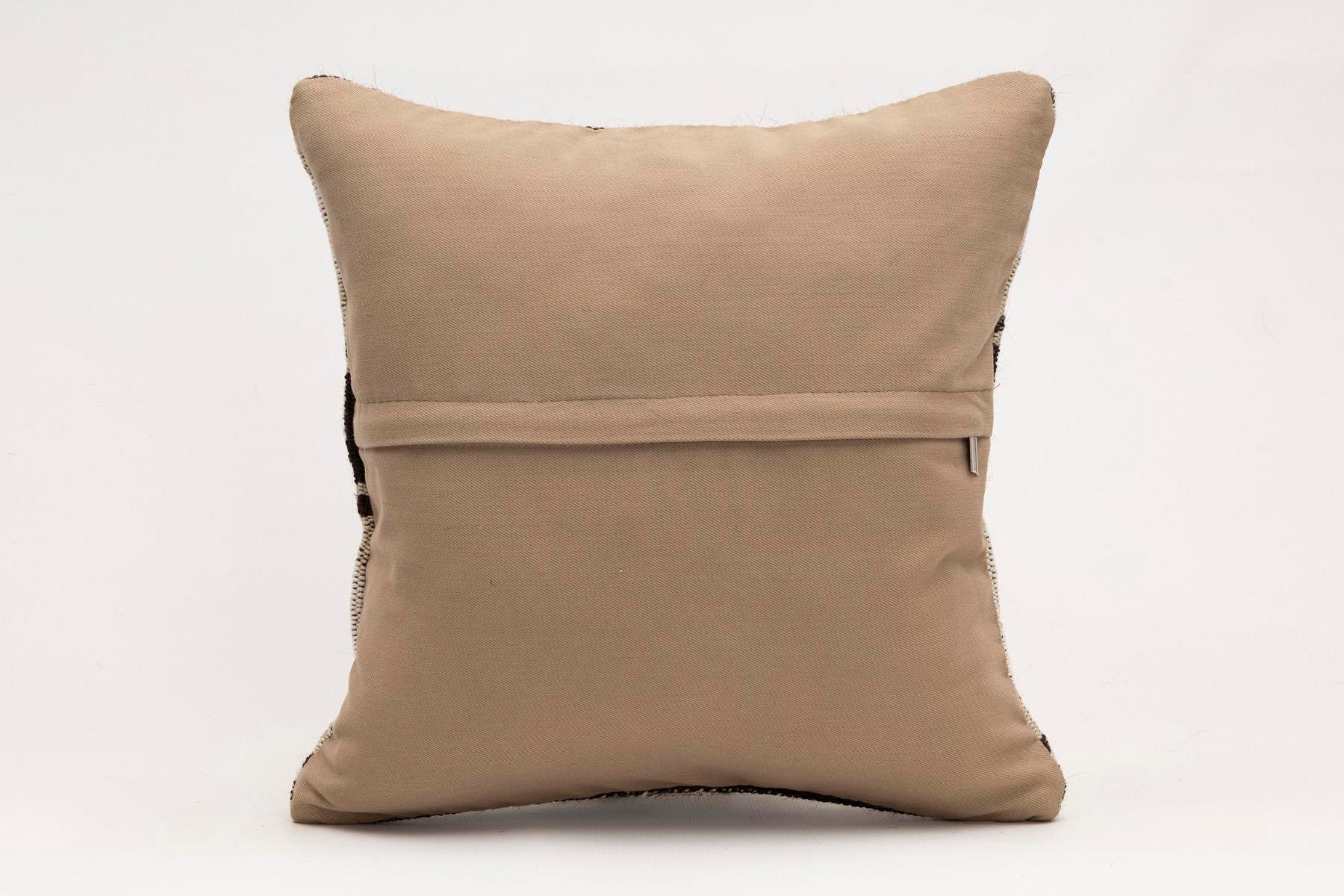 16x16 inches (40x40 cm) Kilim Pillow | KILIM WHOLESALE - Vintage Handmade Pillows - Vintage Handmade Kilim Rugs - It is 100% wool. Artistic and historical rugs. Old handwoven rugs. - Online hand woven rugs and kilim cushions sales. Shipping to a