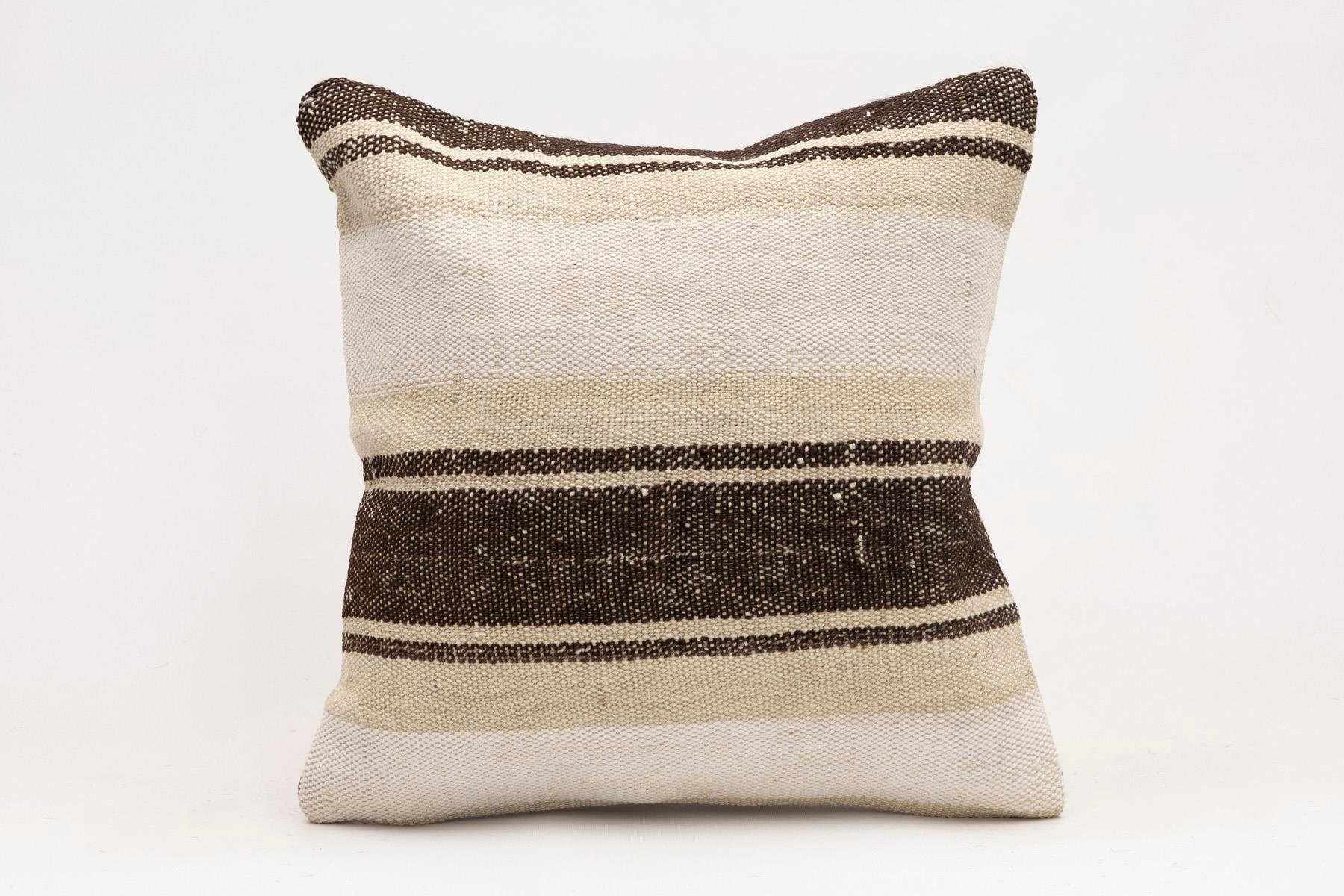 16x16 inches (40x40 cm) Kilim Pillow | KILIM WHOLESALE - Vintage Handmade Pillows - Vintage Handmade Kilim Rugs - It is 100% wool. Artistic and historical rugs. Old handwoven rugs. - Online hand woven rugs and kilim cushions sales. Shipping to a