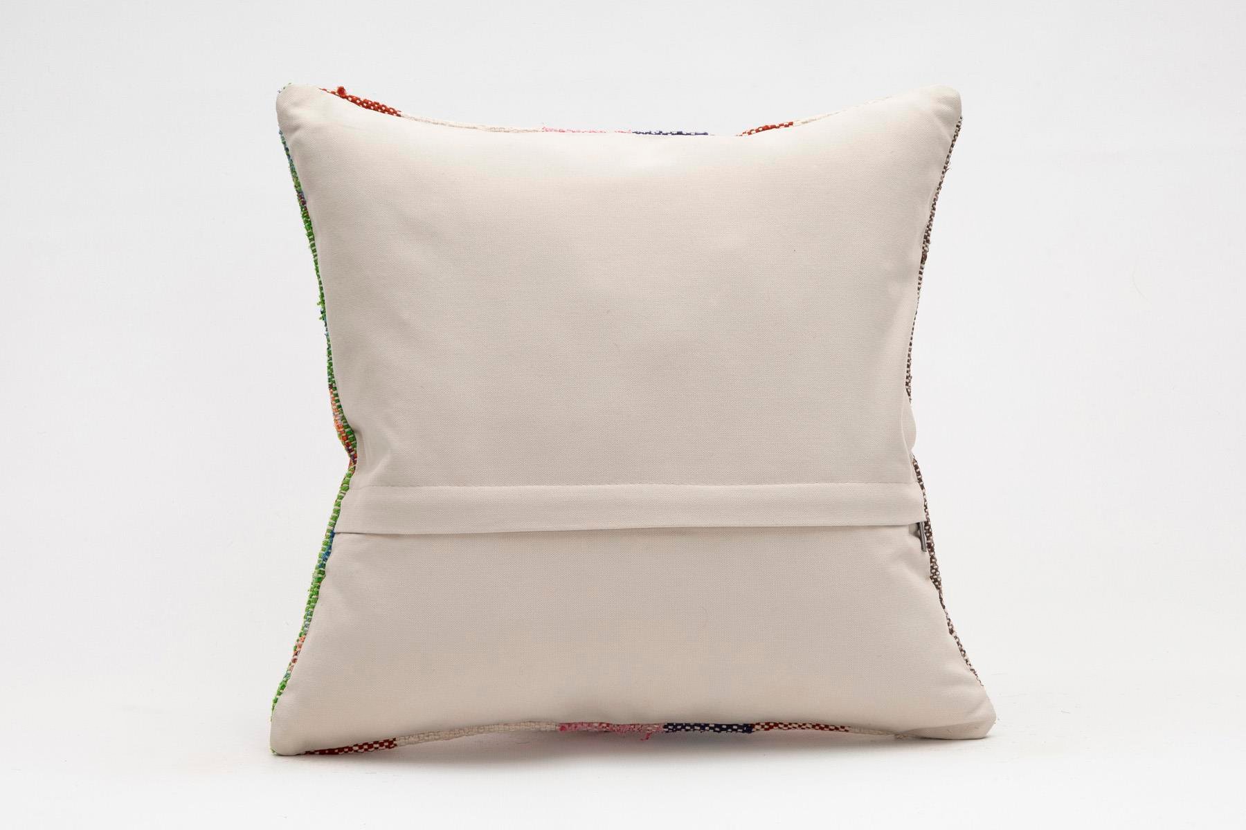 16x16 inches (40x40 cm) Kilim Pillow | KILIM WHOLESALE - Vintage Handmade Pillows - Vintage Handmade Kilim Rugs - It is 100% wool. Artistic and historical rugs. Old handwoven rugs. - Online hand woven rugs and kilim cushions sales. Shipping to a