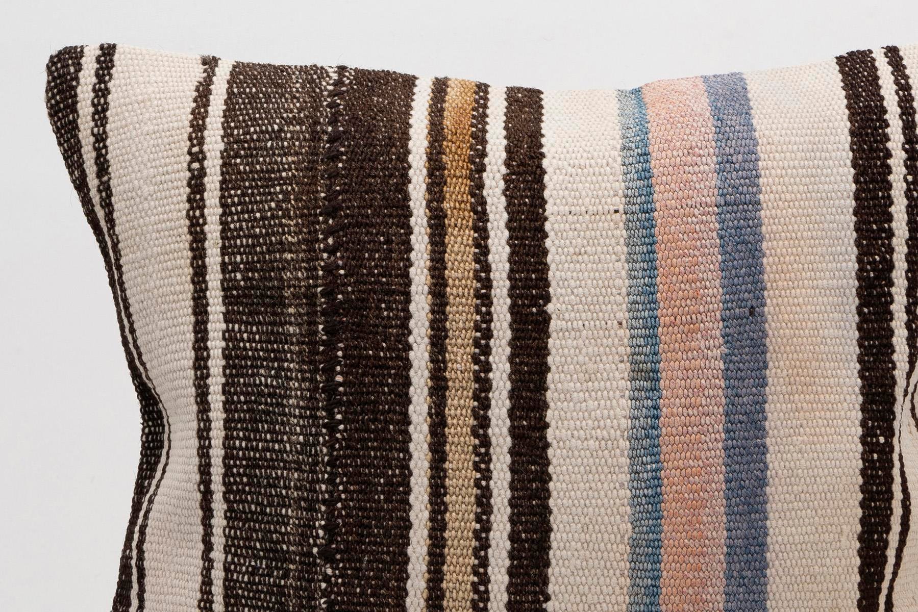 16x16 inches (40x40 cm) Kilim Pillow | KILIM WHOLESALE - Vintage Handmade Pillows - Vintage Handmade Kilim Rugs - It is 100% wool. Artistic and historical rugs. Old handwoven rugs. - Online hand woven rugs and kilim cushions sales. Shipping to a