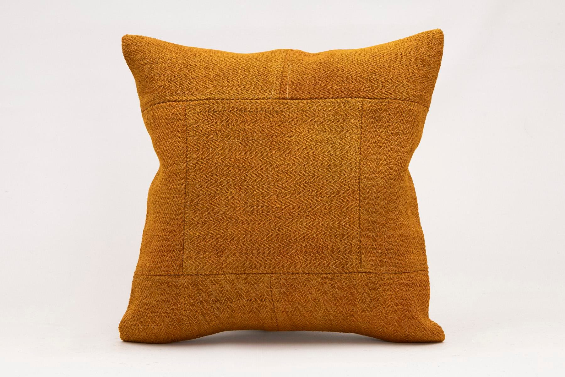 16x16 inches (40x40 cm) Kilim Pillow | KILIM WHOLESALE - Vintage Handmade Pillows - Vintage Handmade Kilim Rugs - It is 100% wool. Artistic and historical rugs. Old handwoven rugs. - Online hand woven rugs and kilim cushions sales. Shipping to a