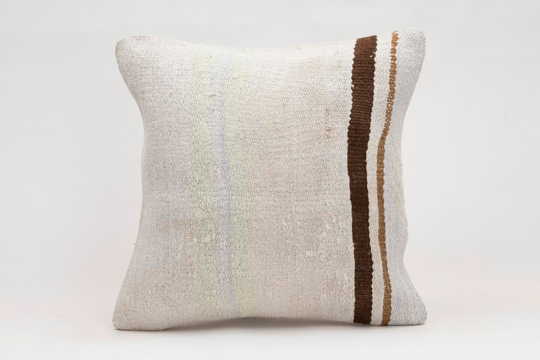 16x16 inches (40x40 cm) Kilim Pillow | KILIM WHOLESALE - Vintage Handmade Pillows - Vintage Handmade Kilim Rugs - It is 100% wool. Artistic and historical rugs. Old handwoven rugs. - Online hand woven rugs and kilim cushions sales. Shipping to a