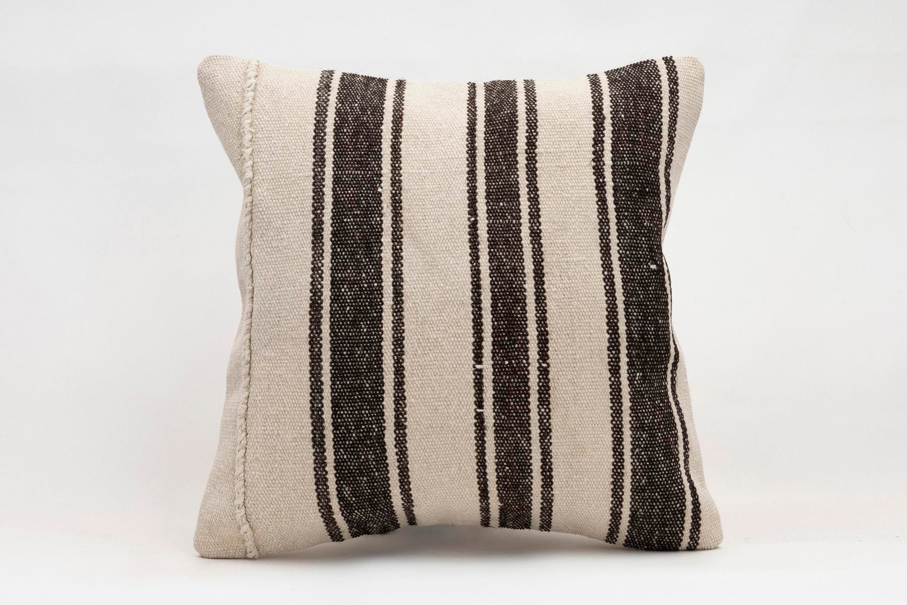 16x16 inches (40x40 cm) Kilim Pillow | KILIM WHOLESALE - Vintage Handmade Pillows - Vintage Handmade Kilim Rugs - It is 100% wool. Artistic and historical rugs. Old handwoven rugs. - Online hand woven rugs and kilim cushions sales. Shipping to a