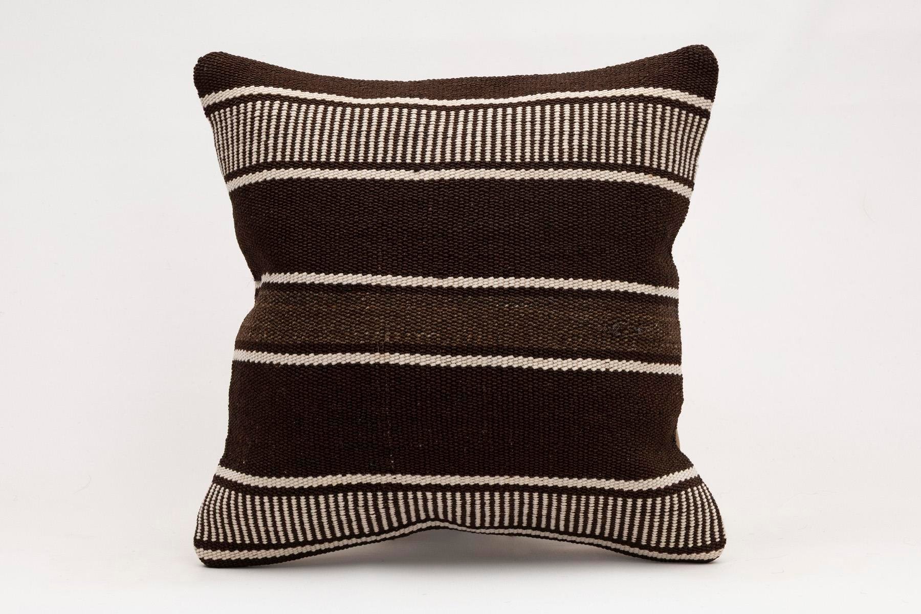 16x16 inches (40x40 cm) Kilim Pillow | KILIM WHOLESALE - Vintage Handmade Pillows - Vintage Handmade Kilim Rugs - It is 100% wool. Artistic and historical rugs. Old handwoven rugs. - Online hand woven rugs and kilim cushions sales. Shipping to a