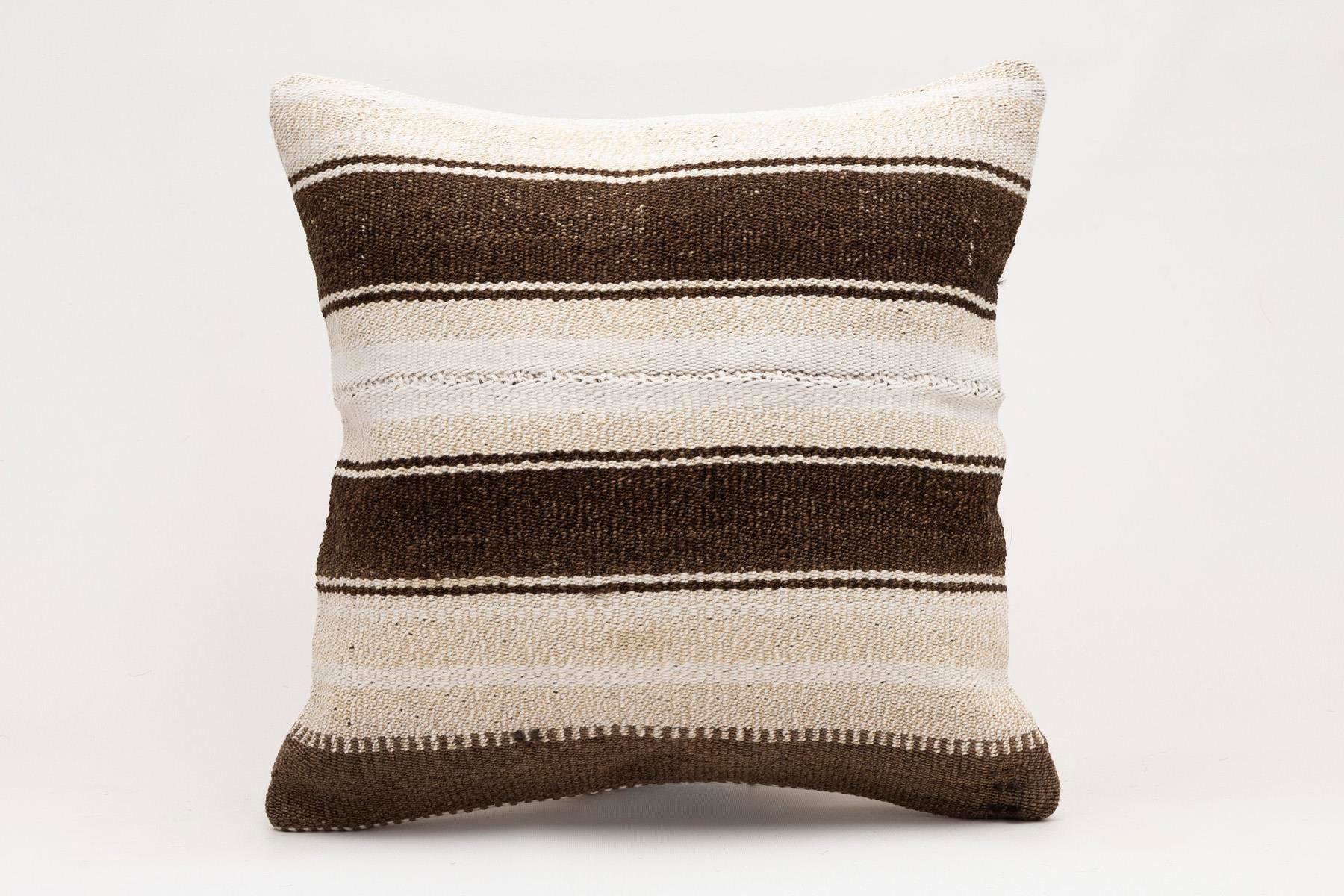 16x16 inches (40x40 cm) Kilim Pillow | KILIM WHOLESALE - Vintage Handmade Pillows - Vintage Handmade Kilim Rugs - It is 100% wool. Artistic and historical rugs. Old handwoven rugs. - Online hand woven rugs and kilim cushions sales. Shipping to a