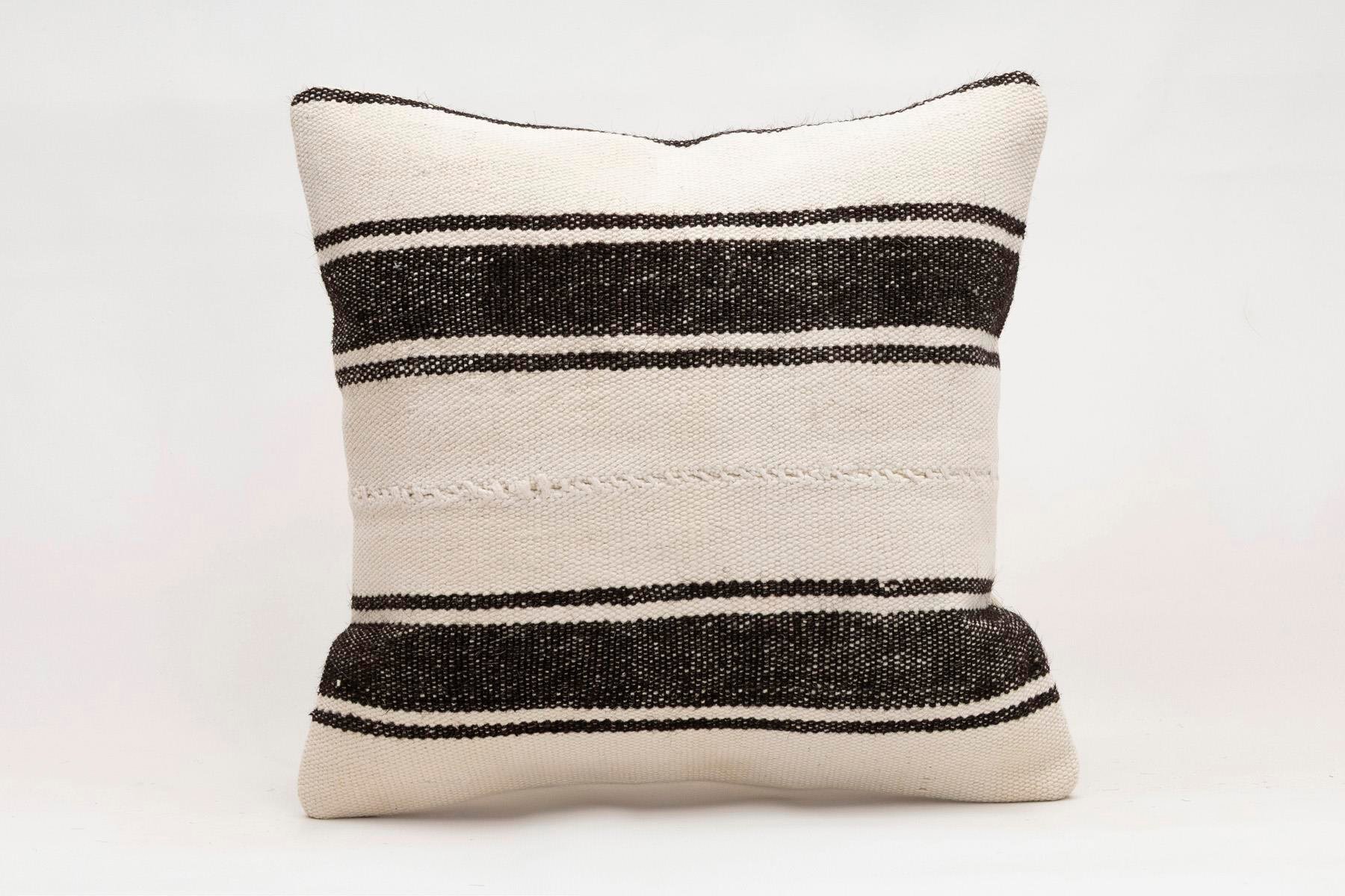 16x16 inches (40x40 cm) Kilim Pillow | KILIM WHOLESALE - Vintage Handmade Pillows - Vintage Handmade Kilim Rugs - It is 100% wool. Artistic and historical rugs. Old handwoven rugs. - Online hand woven rugs and kilim cushions sales. Shipping to a