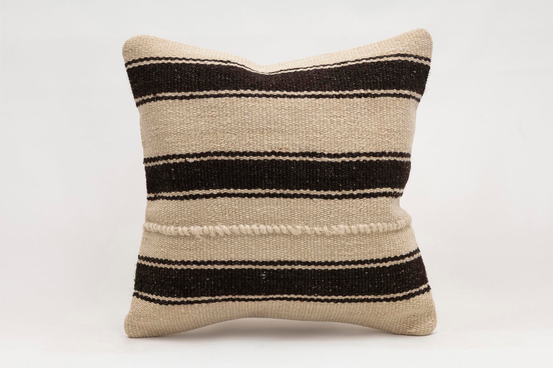 16x16 inches (40x40 cm) Kilim Pillow | KILIM WHOLESALE - Vintage Handmade Pillows - Vintage Handmade Kilim Rugs - It is 100% wool. Artistic and historical rugs. Old handwoven rugs. - Online hand woven rugs and kilim cushions sales. Shipping to a