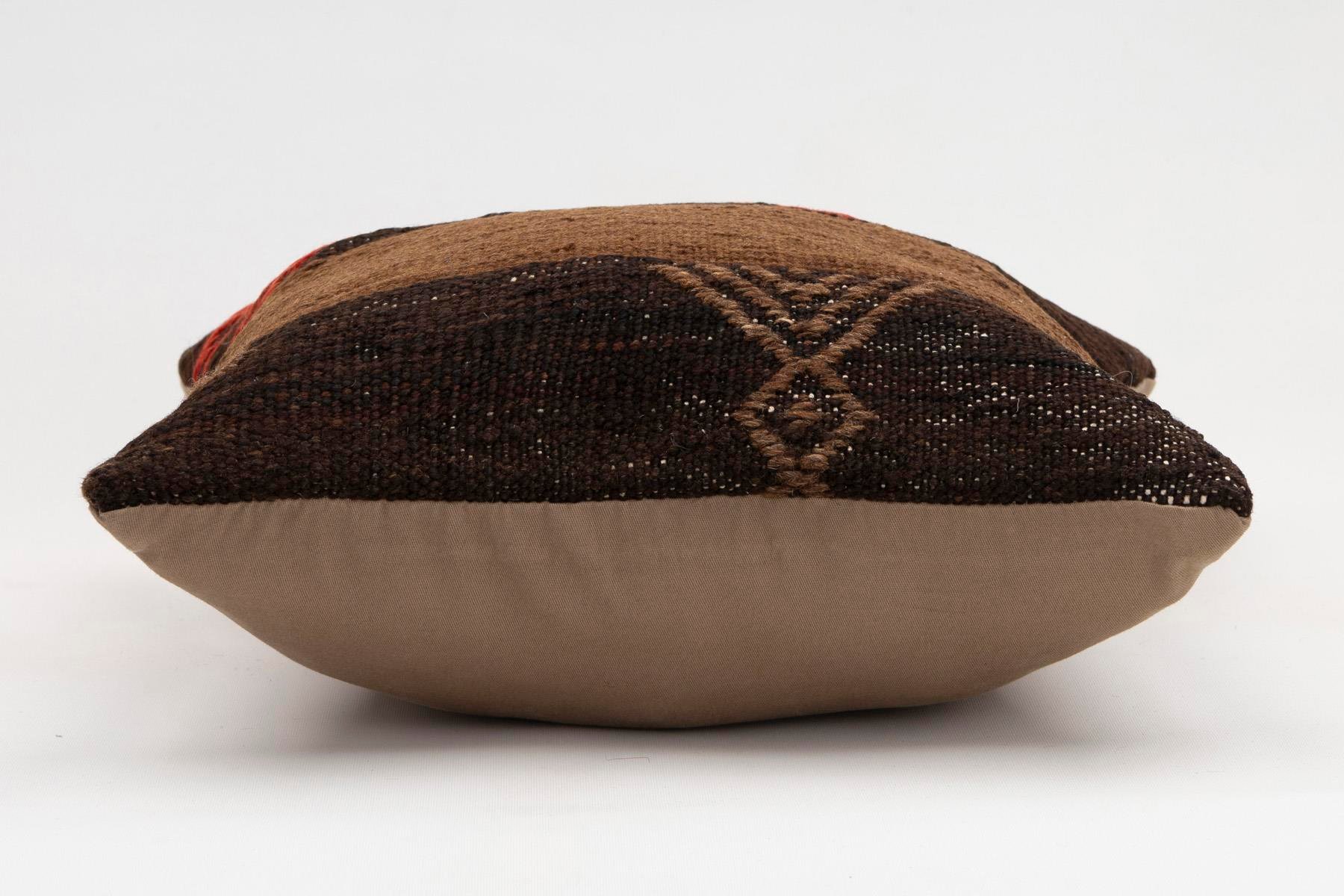 16x16 inches (40x40 cm) Kilim Pillow | KILIM WHOLESALE - Vintage Handmade Pillows - Vintage Handmade Kilim Rugs - It is 100% wool. Artistic and historical rugs. Old handwoven rugs. - Online hand woven rugs and kilim cushions sales. Shipping to a