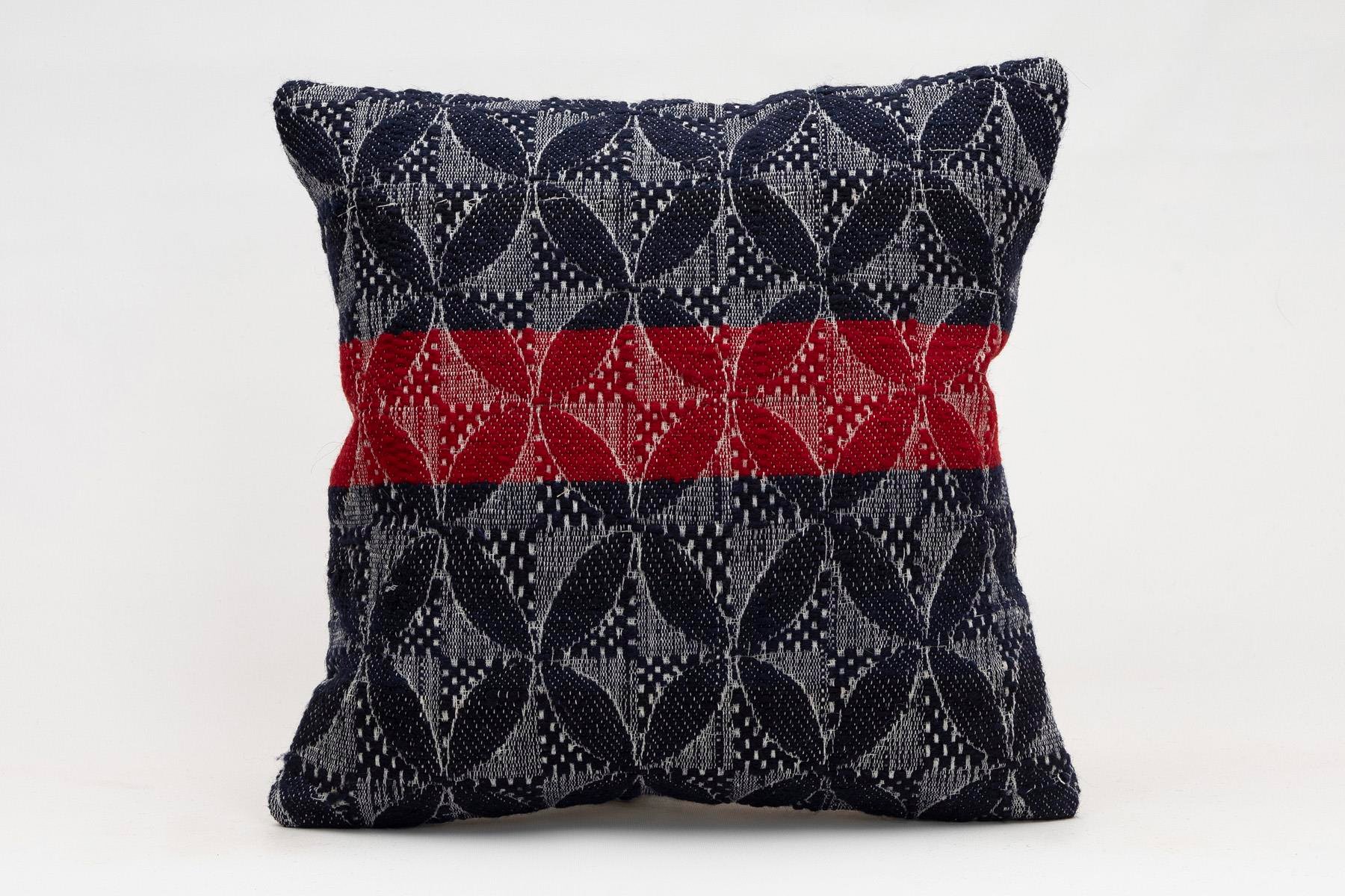 16x16 inches (40x40 cm) Kilim Pillow | KILIM WHOLESALE - Vintage Handmade Pillows - Vintage Handmade Kilim Rugs - It is 100% wool. Artistic and historical rugs. Old handwoven rugs. - Online hand woven rugs and kilim cushions sales. Shipping to a