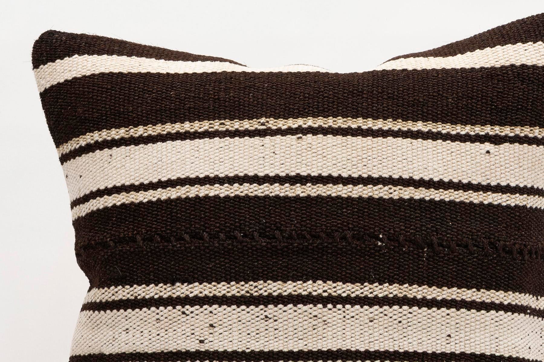 16x16 inches (40x40 cm) Kilim Pillow | KILIM WHOLESALE - Vintage Handmade Pillows - Vintage Handmade Kilim Rugs - It is 100% wool. Artistic and historical rugs. Old handwoven rugs. - Online hand woven rugs and kilim cushions sales. Shipping to a