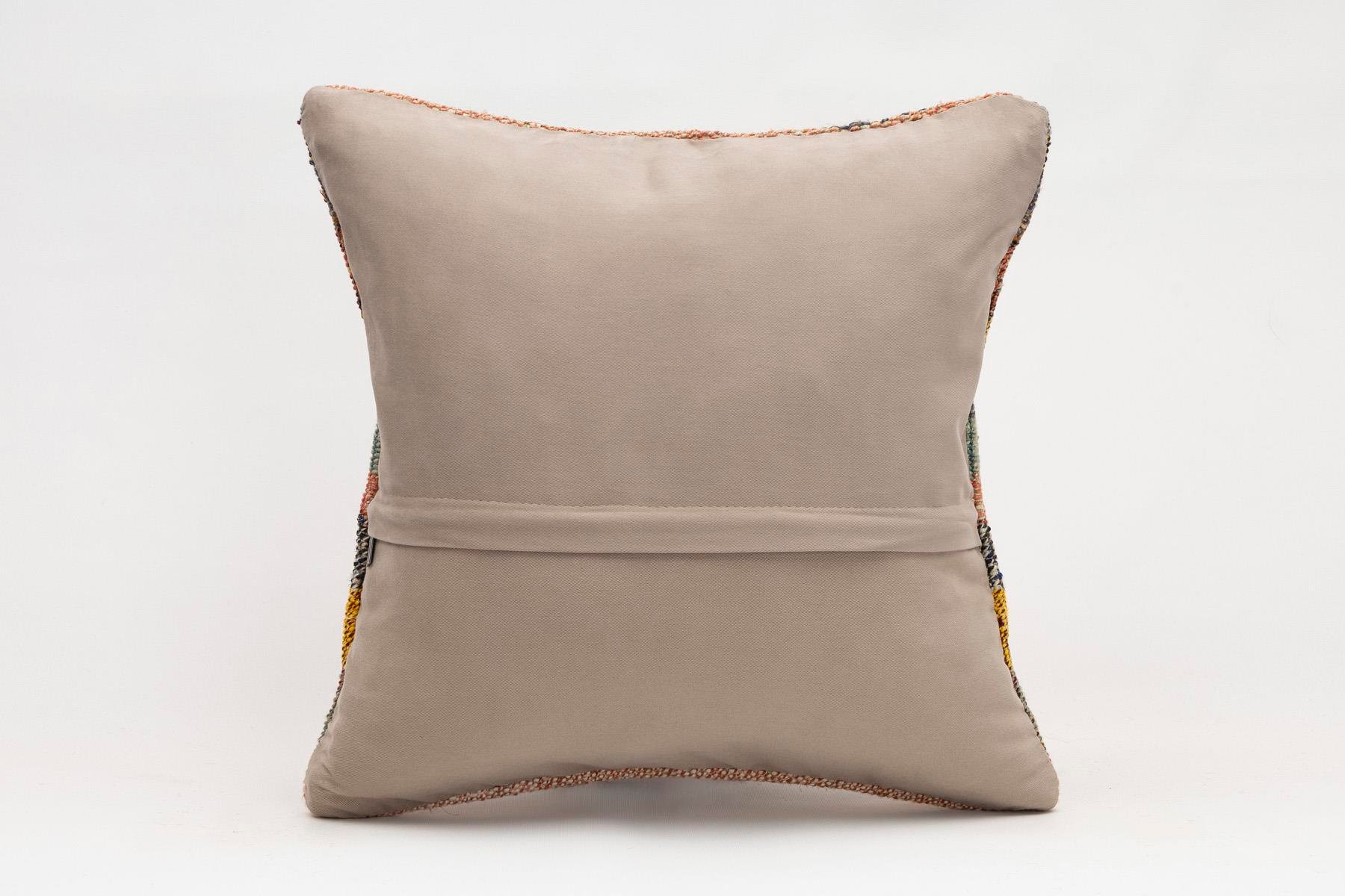 16x16 inches (40x40 cm) Kilim Pillow | KILIM WHOLESALE - Vintage Handmade Pillows - Vintage Handmade Kilim Rugs - It is 100% wool. Artistic and historical rugs. Old handwoven rugs. - Online hand woven rugs and kilim cushions sales. Shipping to a