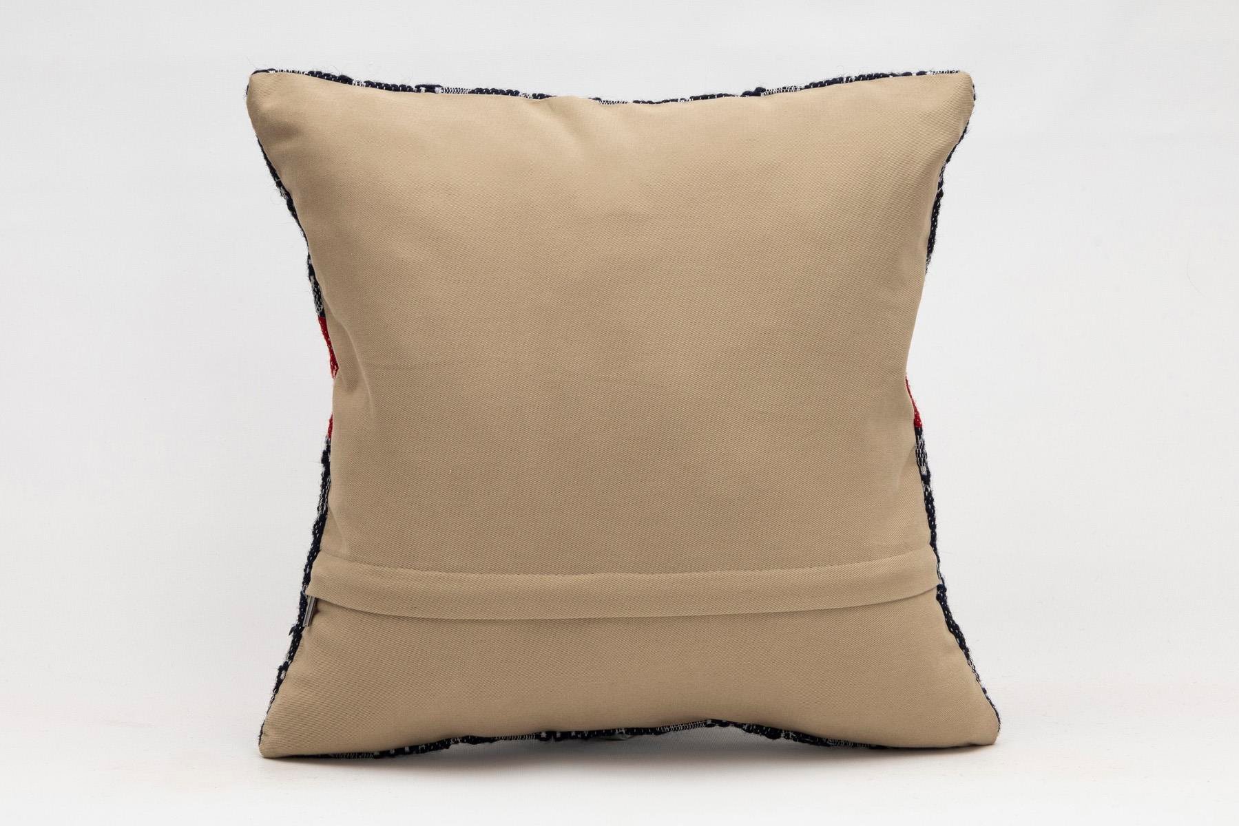 16x16 inches (40x40 cm) Kilim Pillow | KILIM WHOLESALE - Vintage Handmade Pillows - Vintage Handmade Kilim Rugs - It is 100% wool. Artistic and historical rugs. Old handwoven rugs. - Online hand woven rugs and kilim cushions sales. Shipping to a