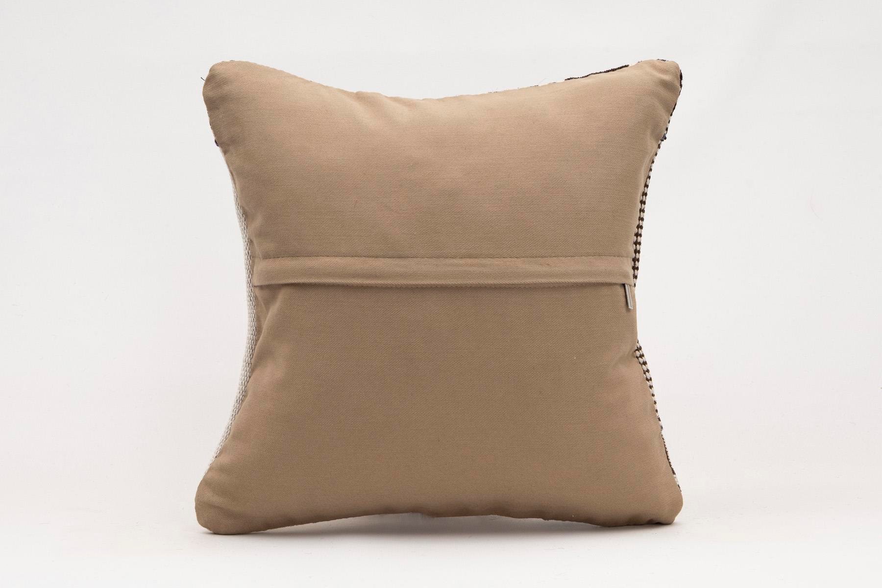 16x16 inches (40x40 cm) Kilim Pillow | KILIM WHOLESALE - Vintage Handmade Pillows - Vintage Handmade Kilim Rugs - It is 100% wool. Artistic and historical rugs. Old handwoven rugs. - Online hand woven rugs and kilim cushions sales. Shipping to a