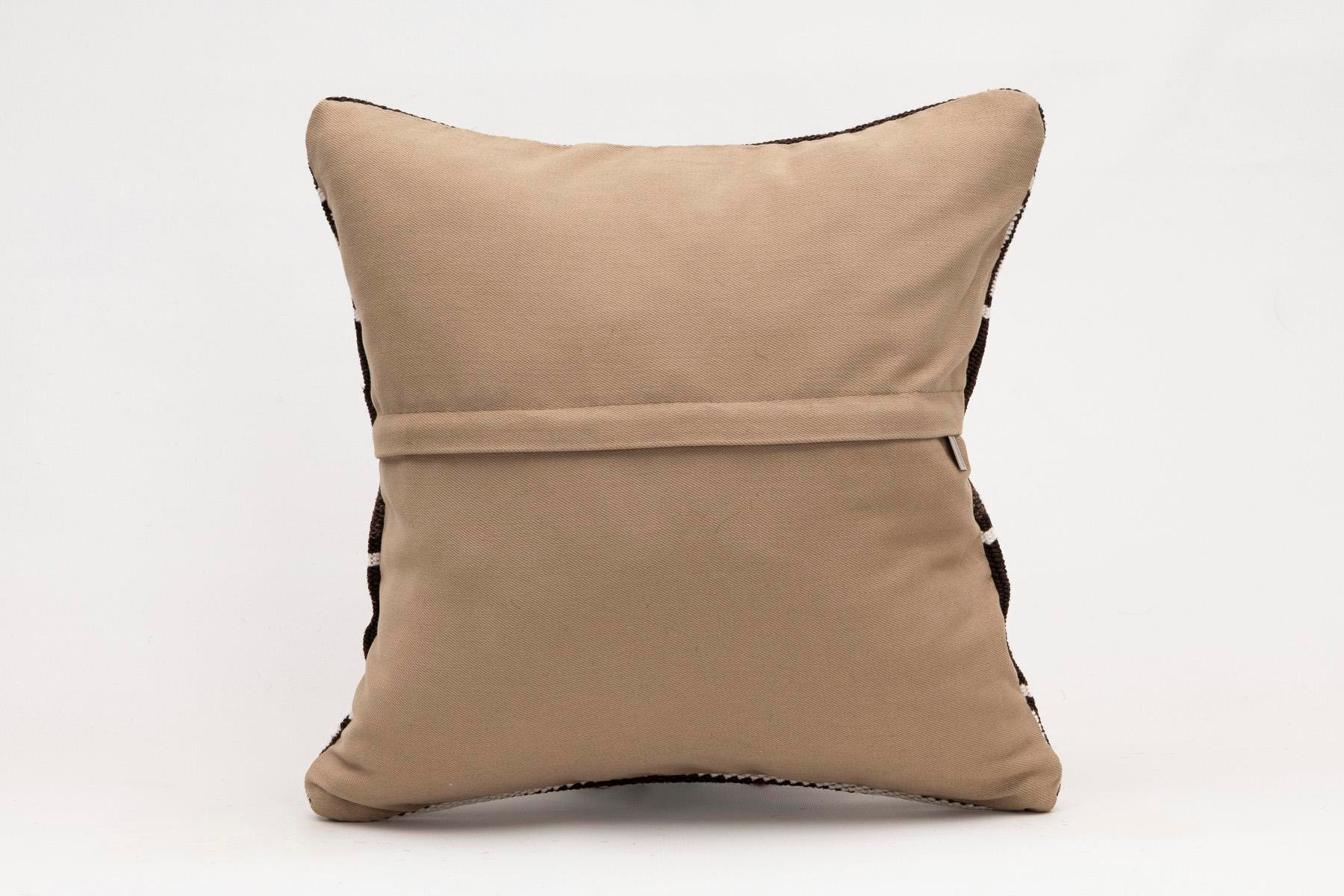 16x16 inches (40x40 cm) Kilim Pillow | KILIM WHOLESALE - Vintage Handmade Pillows - Vintage Handmade Kilim Rugs - It is 100% wool. Artistic and historical rugs. Old handwoven rugs. - Online hand woven rugs and kilim cushions sales. Shipping to a