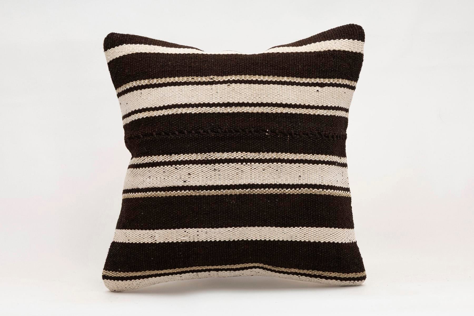 16x16 inches (40x40 cm) Kilim Pillow | KILIM WHOLESALE - Vintage Handmade Pillows - Vintage Handmade Kilim Rugs - It is 100% wool. Artistic and historical rugs. Old handwoven rugs. - Online hand woven rugs and kilim cushions sales. Shipping to a