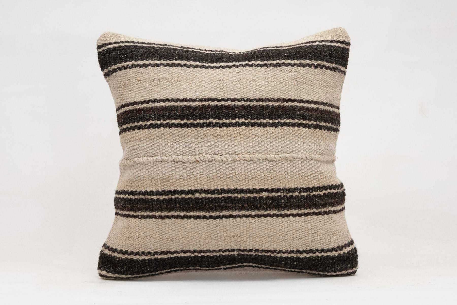 16x16 inches (40x40 cm) Kilim Pillow | KILIM WHOLESALE - Vintage Handmade Pillows - Vintage Handmade Kilim Rugs - It is 100% wool. Artistic and historical rugs. Old handwoven rugs. - Online hand woven rugs and kilim cushions sales. Shipping to a
