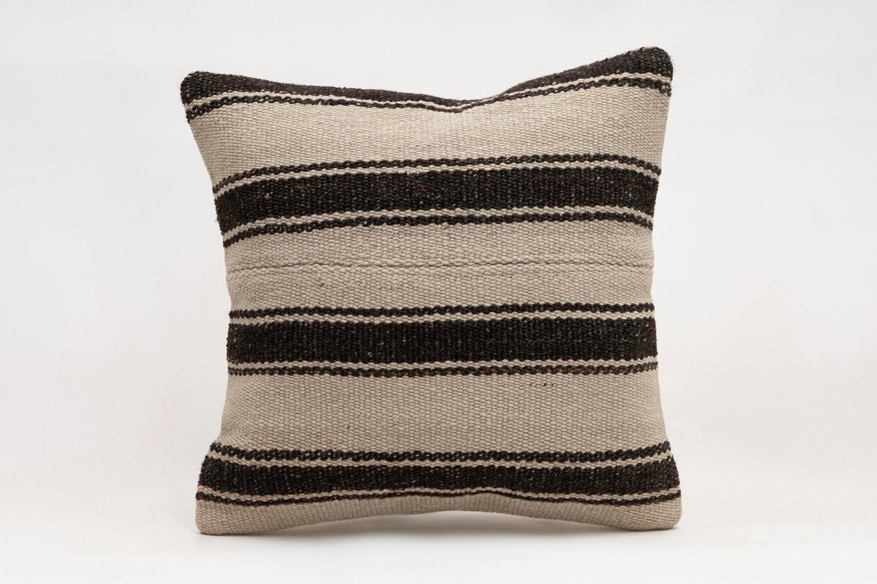 16x16 inches (40x40 cm) Kilim Pillow | KILIM WHOLESALE - Vintage Handmade Pillows - Vintage Handmade Kilim Rugs - It is 100% wool. Artistic and historical rugs. Old handwoven rugs. - Online hand woven rugs and kilim cushions sales. Shipping to a