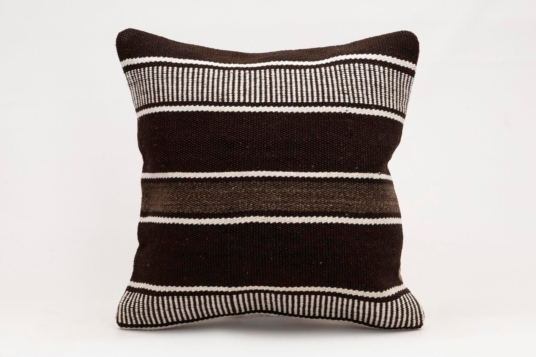 16x16 inches (40x40 cm) Kilim Pillow | KILIM WHOLESALE - Vintage Handmade Pillows - Vintage Handmade Kilim Rugs - It is 100% wool. Artistic and historical rugs. Old handwoven rugs. - Online hand woven rugs and kilim cushions sales. Shipping to a