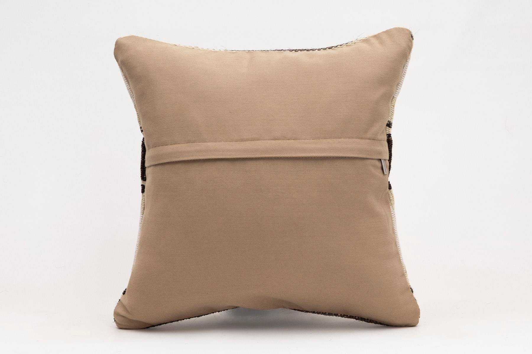 16x16 inches (40x40 cm) Kilim Pillow | KILIM WHOLESALE - Vintage Handmade Pillows - Vintage Handmade Kilim Rugs - It is 100% wool. Artistic and historical rugs. Old handwoven rugs. - Online hand woven rugs and kilim cushions sales. Shipping to a