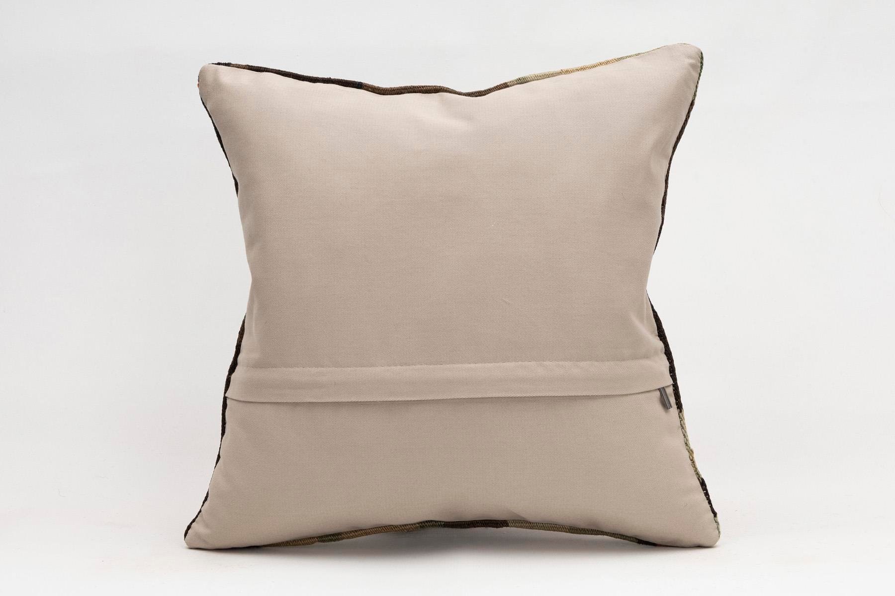 16x16 inches (40x40 cm) Kilim Pillow | KILIM WHOLESALE - Vintage Handmade Pillows - Vintage Handmade Kilim Rugs - It is 100% wool. Artistic and historical rugs. Old handwoven rugs. - Online hand woven rugs and kilim cushions sales. Shipping to a