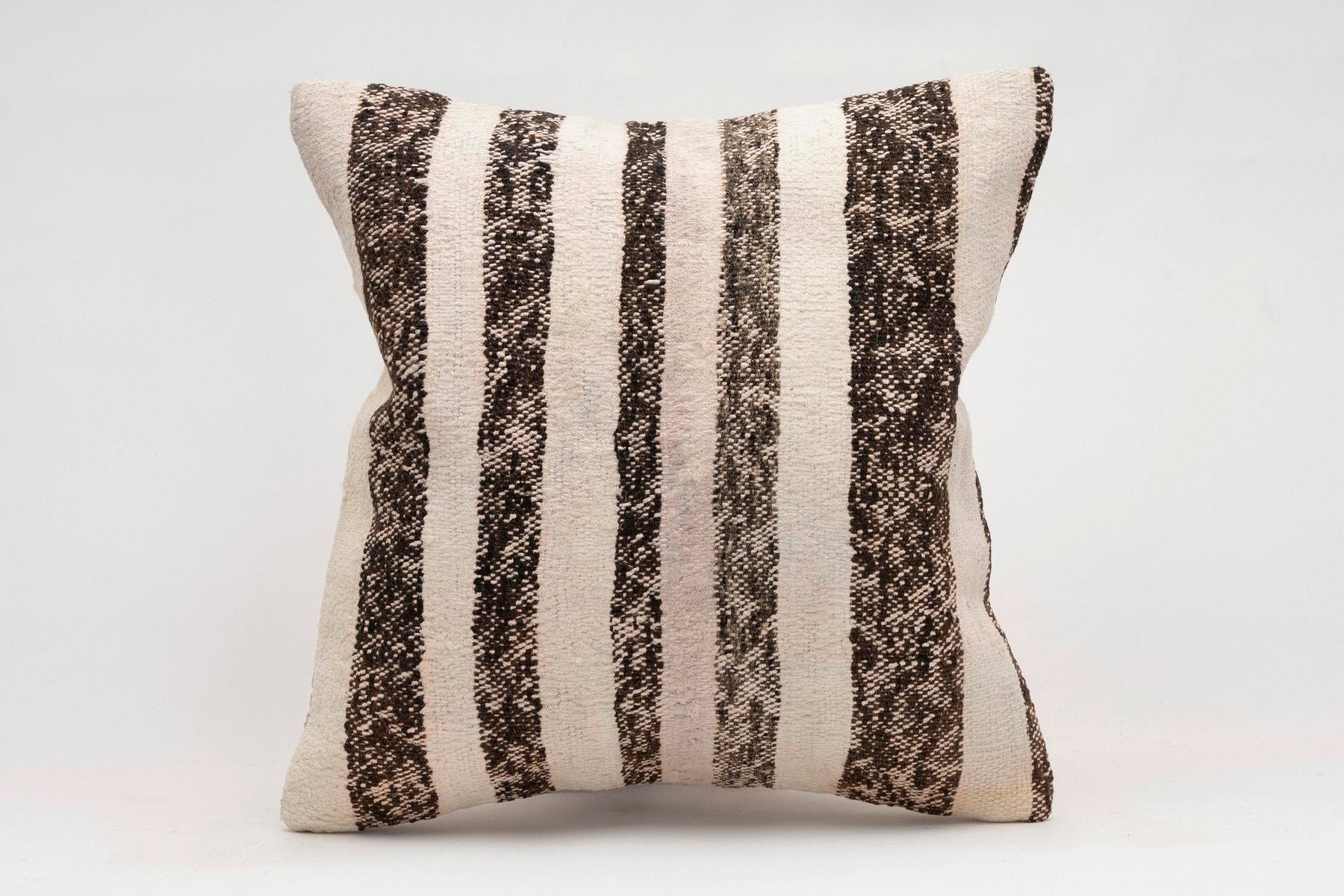 16x16 inches (40x40 cm) Kilim Pillow | KILIM WHOLESALE - Vintage Handmade Pillows - Vintage Handmade Kilim Rugs - It is 100% wool. Artistic and historical rugs. Old handwoven rugs. - Online hand woven rugs and kilim cushions sales. Shipping to a