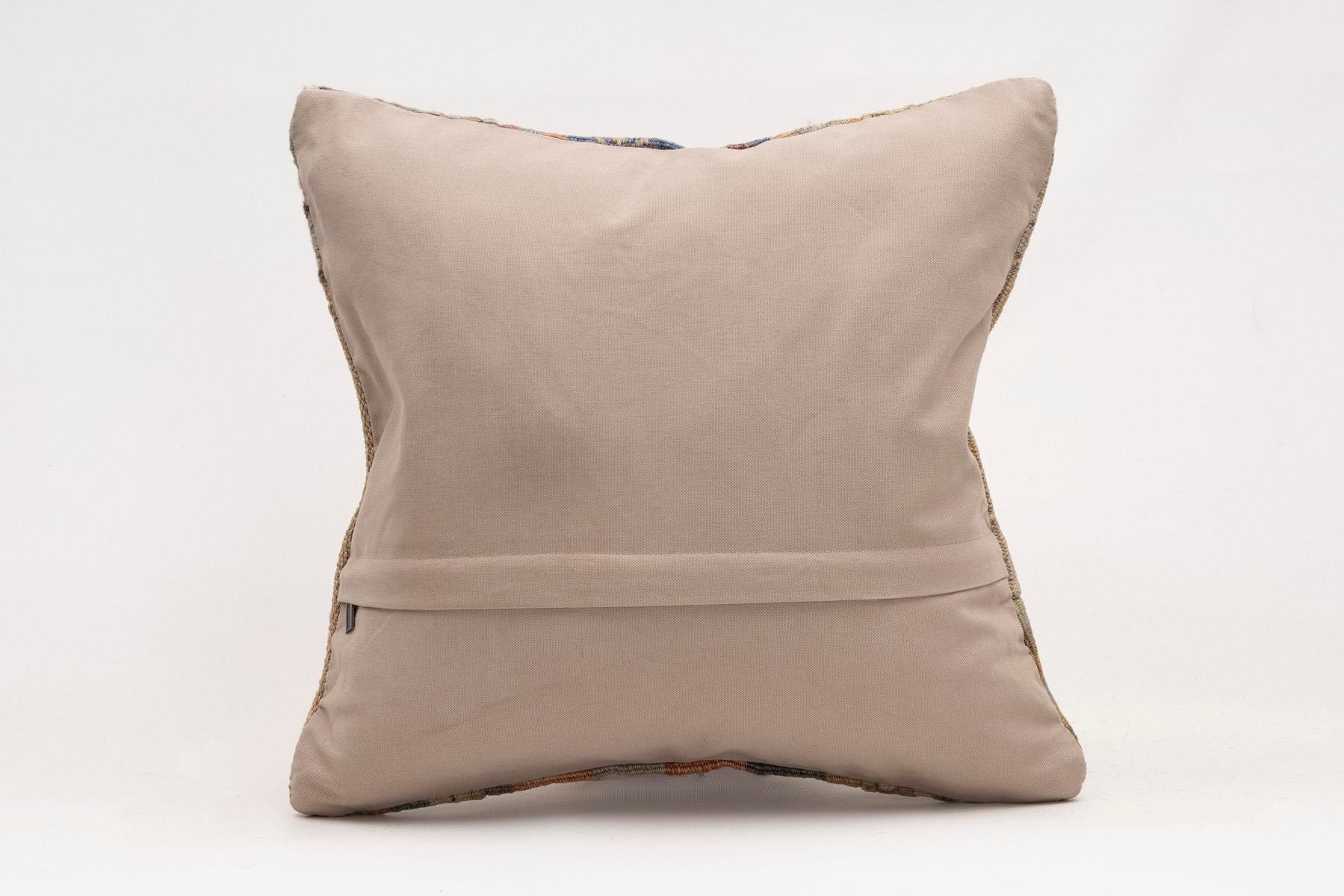 16x16 inches (40x40 cm) Kilim Pillow | KILIM WHOLESALE - Vintage Handmade Pillows - Vintage Handmade Kilim Rugs - It is 100% wool. Artistic and historical rugs. Old handwoven rugs. - Online hand woven rugs and kilim cushions sales. Shipping to a