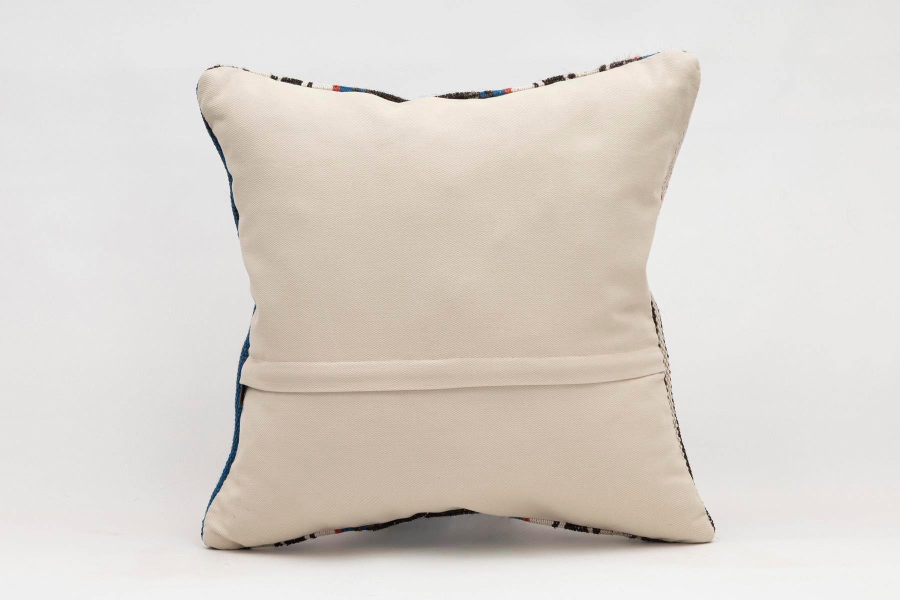 16x16 inches (40x40 cm) Kilim Pillow | KILIM WHOLESALE - Vintage Handmade Pillows - Vintage Handmade Kilim Rugs - It is 100% wool. Artistic and historical rugs. Old handwoven rugs. - Online hand woven rugs and kilim cushions sales. Shipping to a