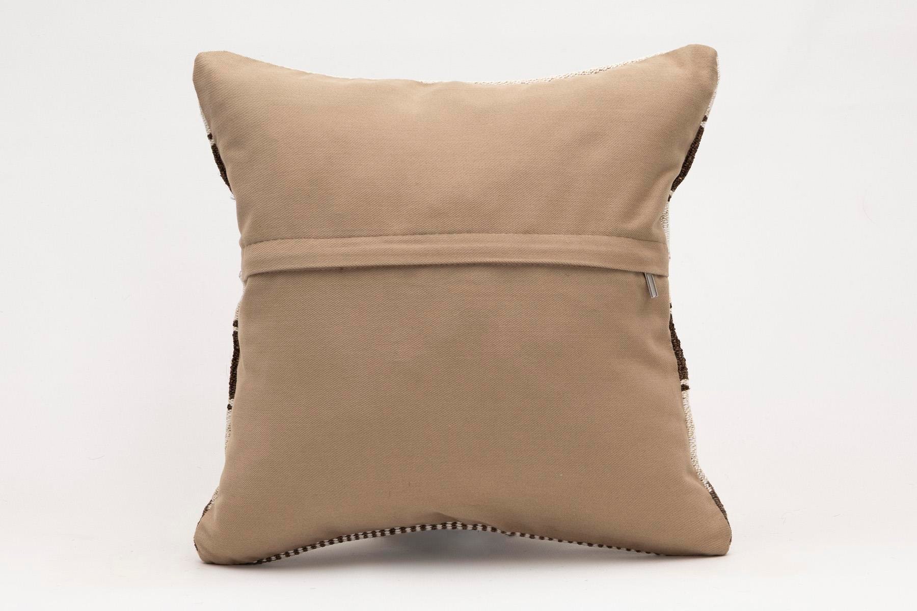 16x16 inches (40x40 cm) Kilim Pillow | KILIM WHOLESALE - Vintage Handmade Pillows - Vintage Handmade Kilim Rugs - It is 100% wool. Artistic and historical rugs. Old handwoven rugs. - Online hand woven rugs and kilim cushions sales. Shipping to a