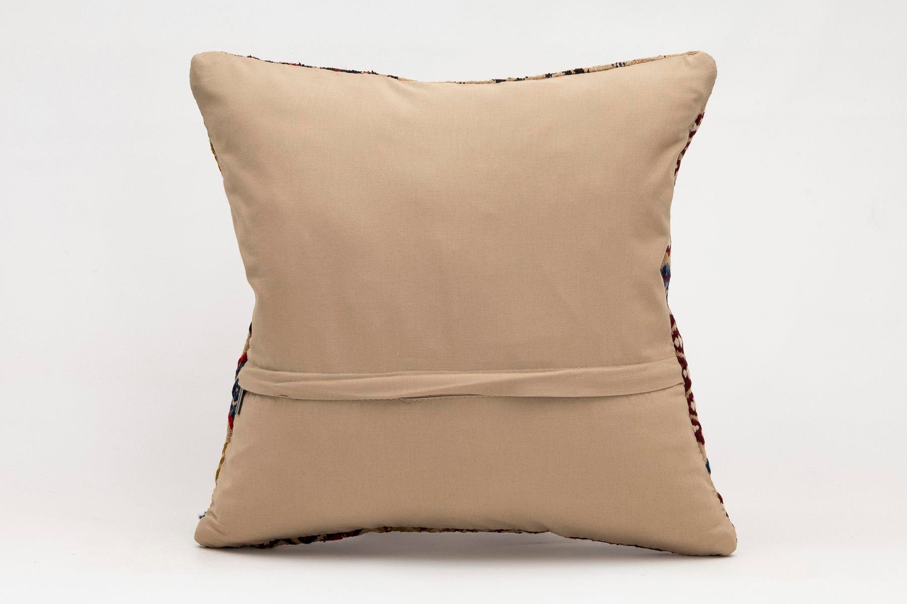 16x16 inches (40x40 cm) Kilim Pillow | KILIM WHOLESALE - Vintage Handmade Pillows - Vintage Handmade Kilim Rugs - It is 100% wool. Artistic and historical rugs. Old handwoven rugs. - Online hand woven rugs and kilim cushions sales. Shipping to a