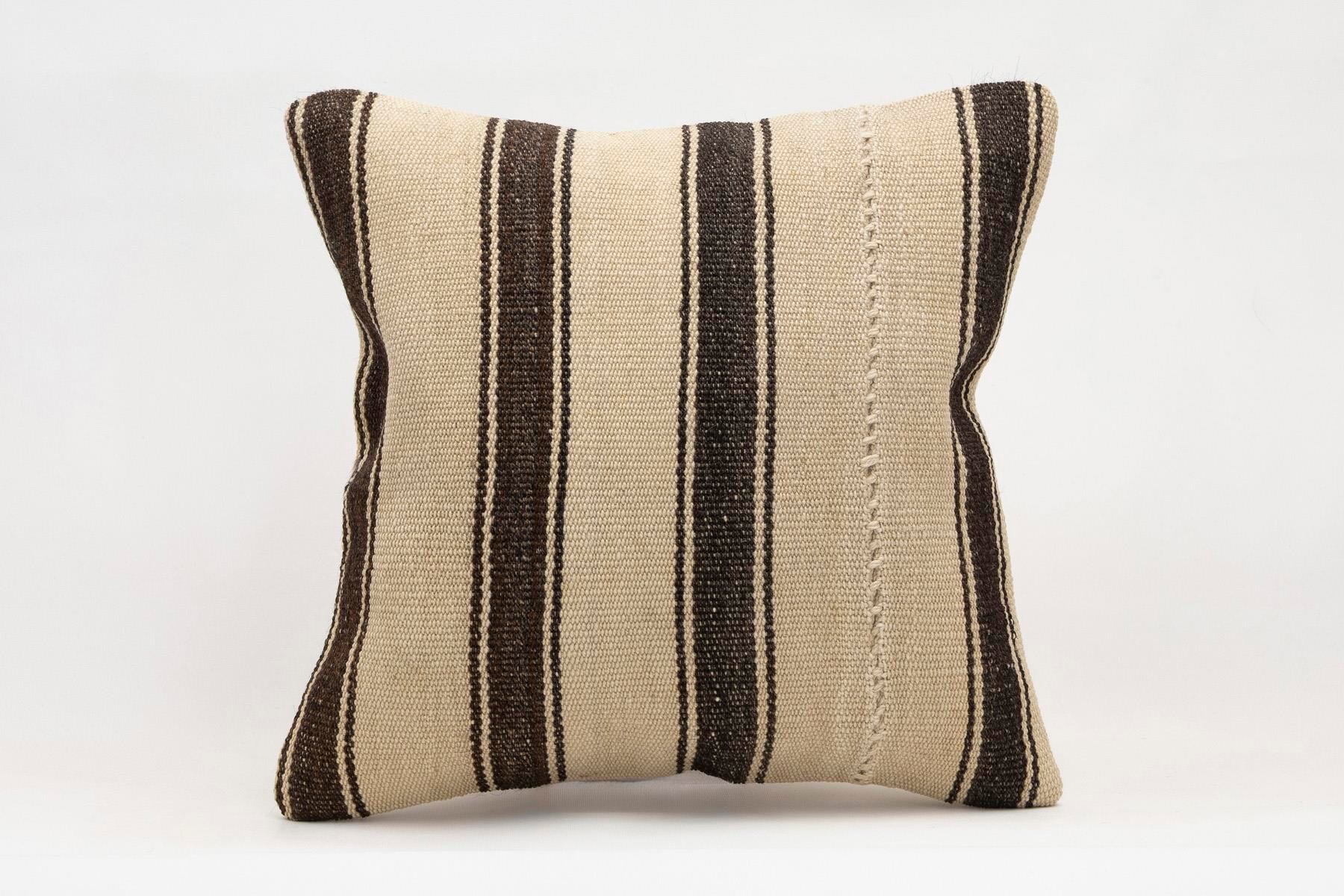 16x16 inches (40x40 cm) Kilim Pillow | KILIM WHOLESALE - Vintage Handmade Pillows - Vintage Handmade Kilim Rugs - It is 100% wool. Artistic and historical rugs. Old handwoven rugs. - Online hand woven rugs and kilim cushions sales. Shipping to a