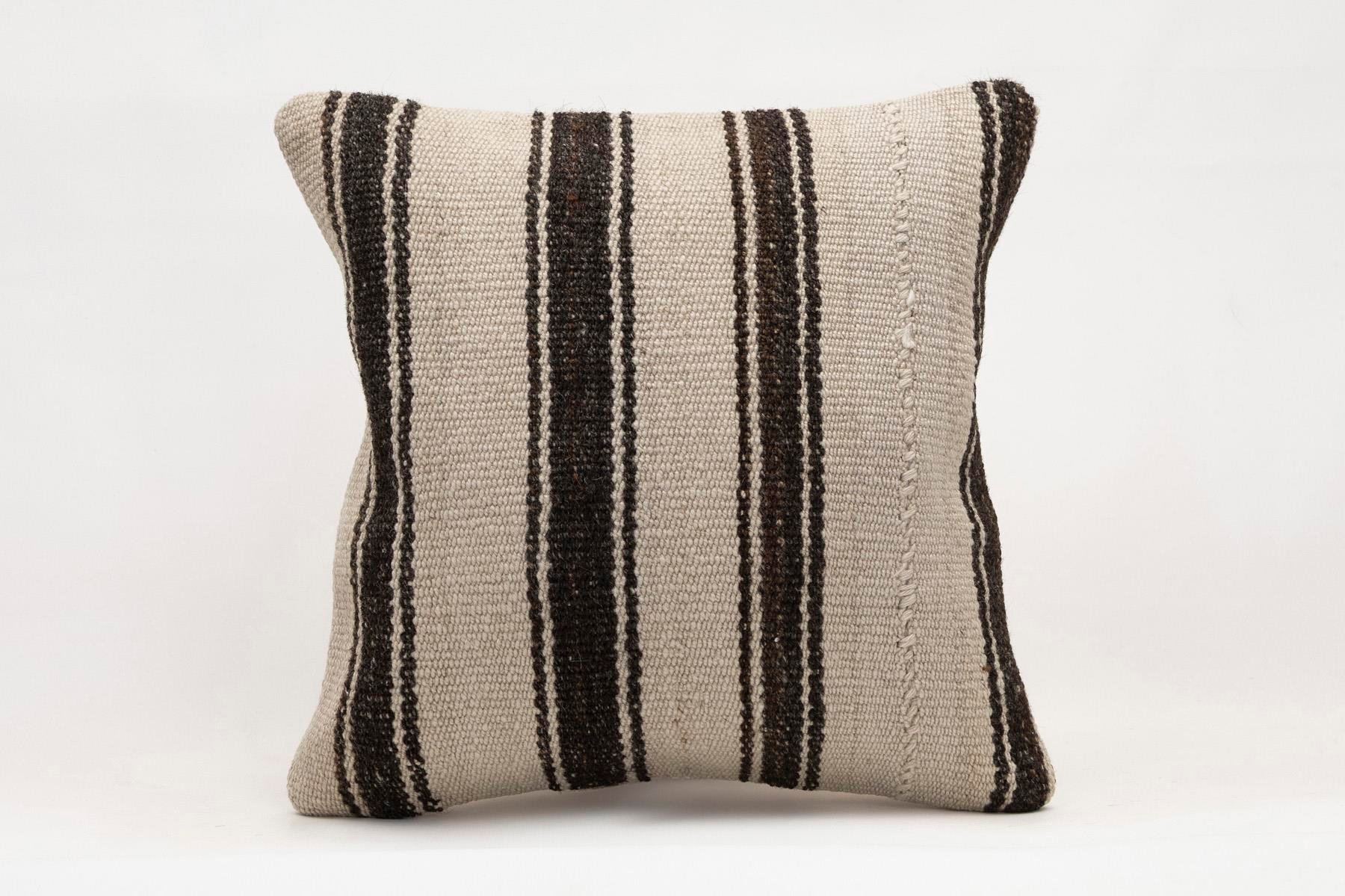 16x16 inches (40x40 cm) Kilim Pillow | KILIM WHOLESALE - Vintage Handmade Pillows - Vintage Handmade Kilim Rugs - It is 100% wool. Artistic and historical rugs. Old handwoven rugs. - Online hand woven rugs and kilim cushions sales. Shipping to a