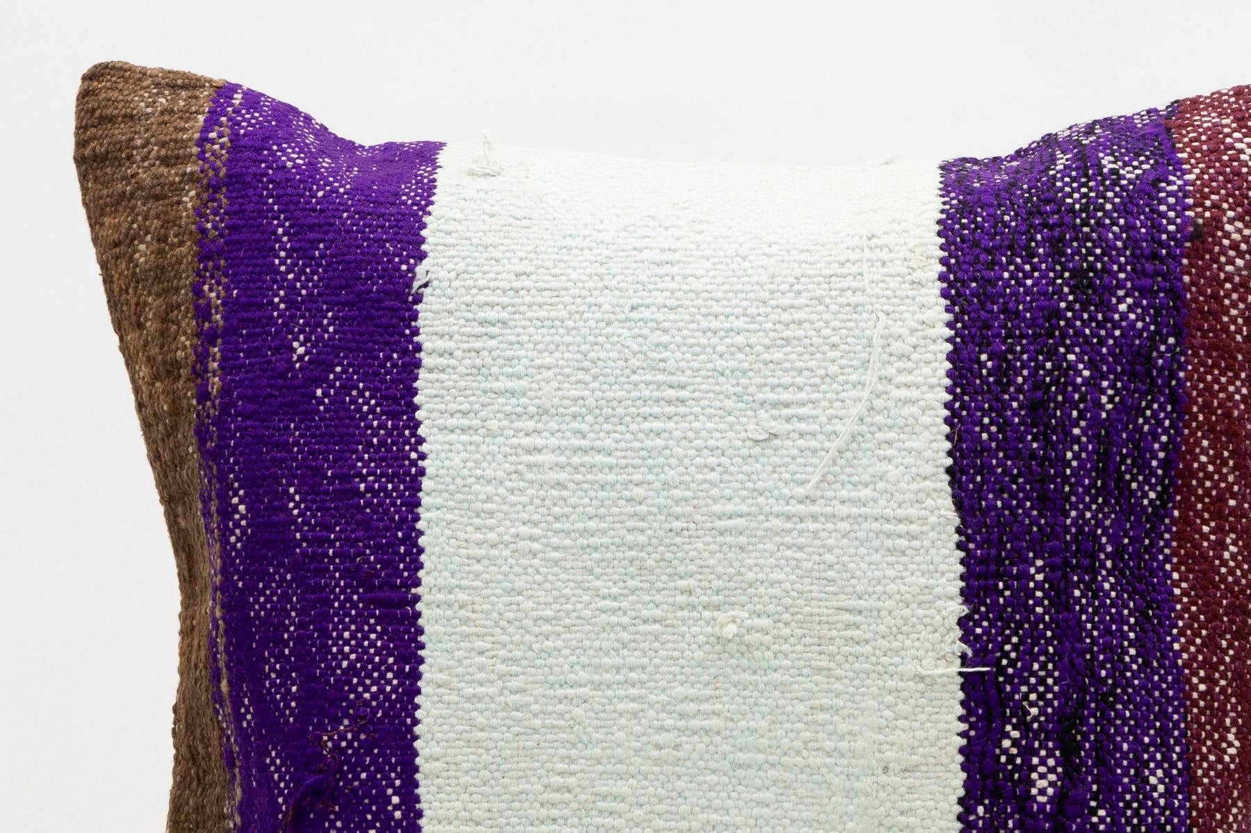 16x16 inches (40x40 cm) Kilim Pillow | KILIM WHOLESALE - Vintage Handmade Pillows - Vintage Handmade Kilim Rugs - It is 100% wool. Artistic and historical rugs. Old handwoven rugs. - Online hand woven rugs and kilim cushions sales. Shipping to a