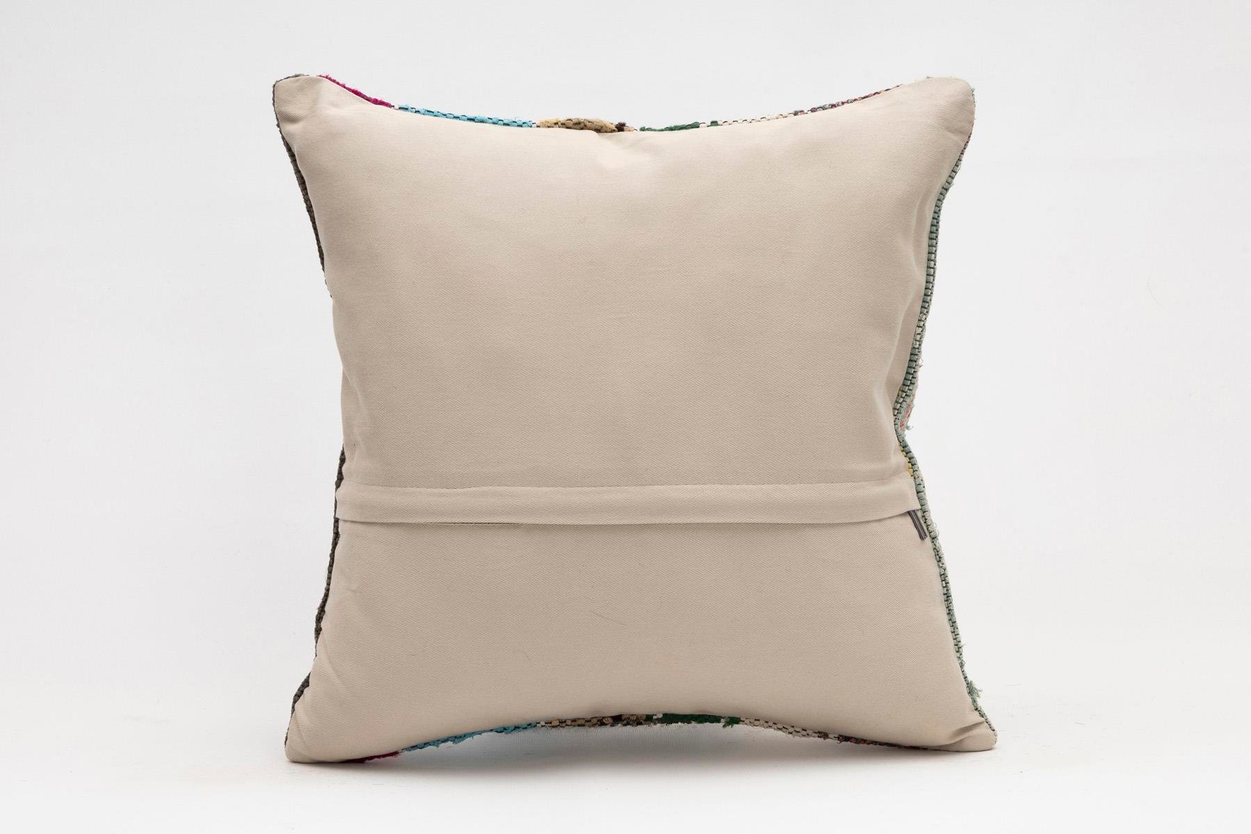 16x16 inches (40x40 cm) Kilim Pillow | KILIM WHOLESALE - Vintage Handmade Pillows - Vintage Handmade Kilim Rugs - It is 100% wool. Artistic and historical rugs. Old handwoven rugs. - Online hand woven rugs and kilim cushions sales. Shipping to a