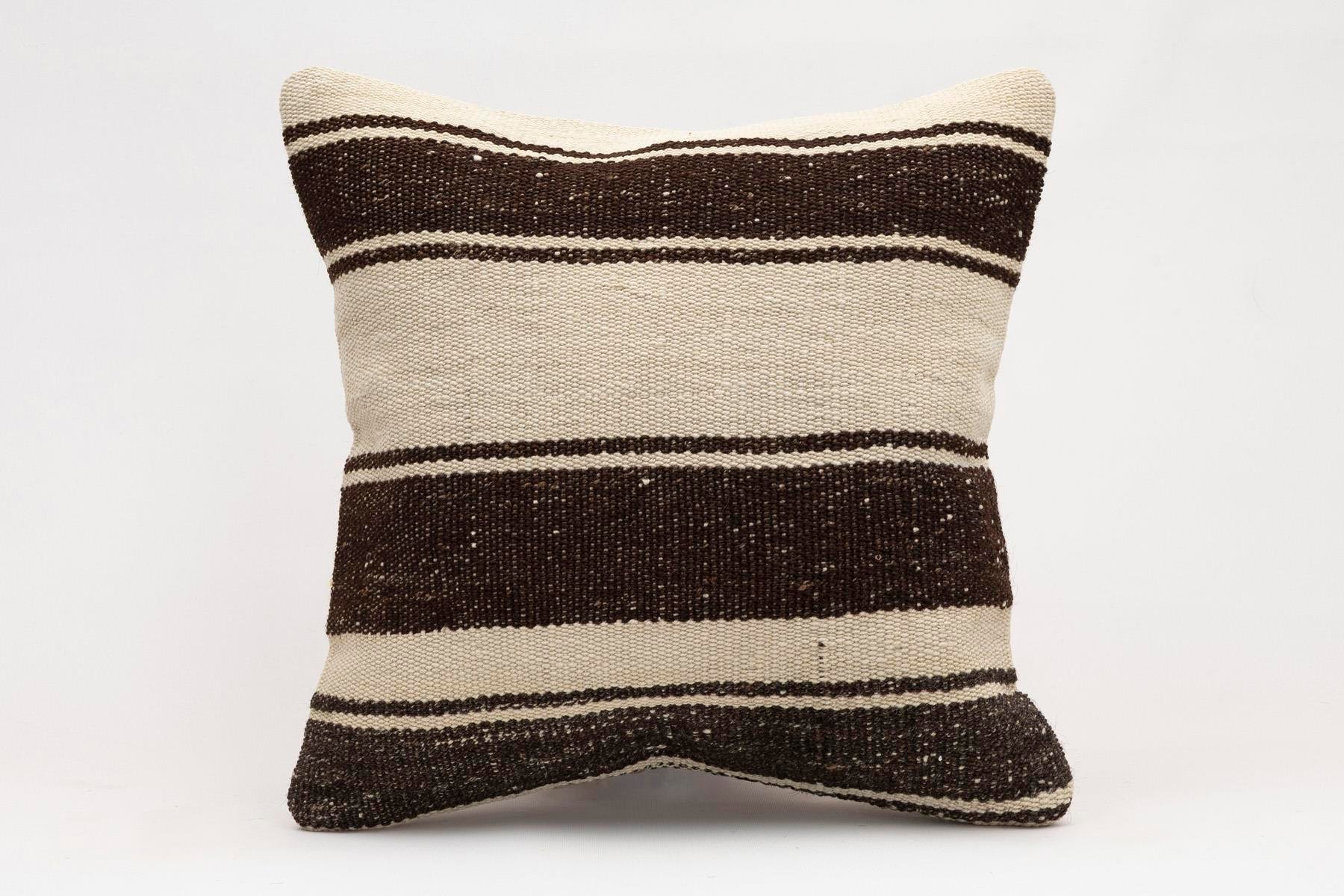 16x16 inches (40x40 cm) Kilim Pillow | KILIM WHOLESALE - Vintage Handmade Pillows - Vintage Handmade Kilim Rugs - It is 100% wool. Artistic and historical rugs. Old handwoven rugs. - Online hand woven rugs and kilim cushions sales. Shipping to a