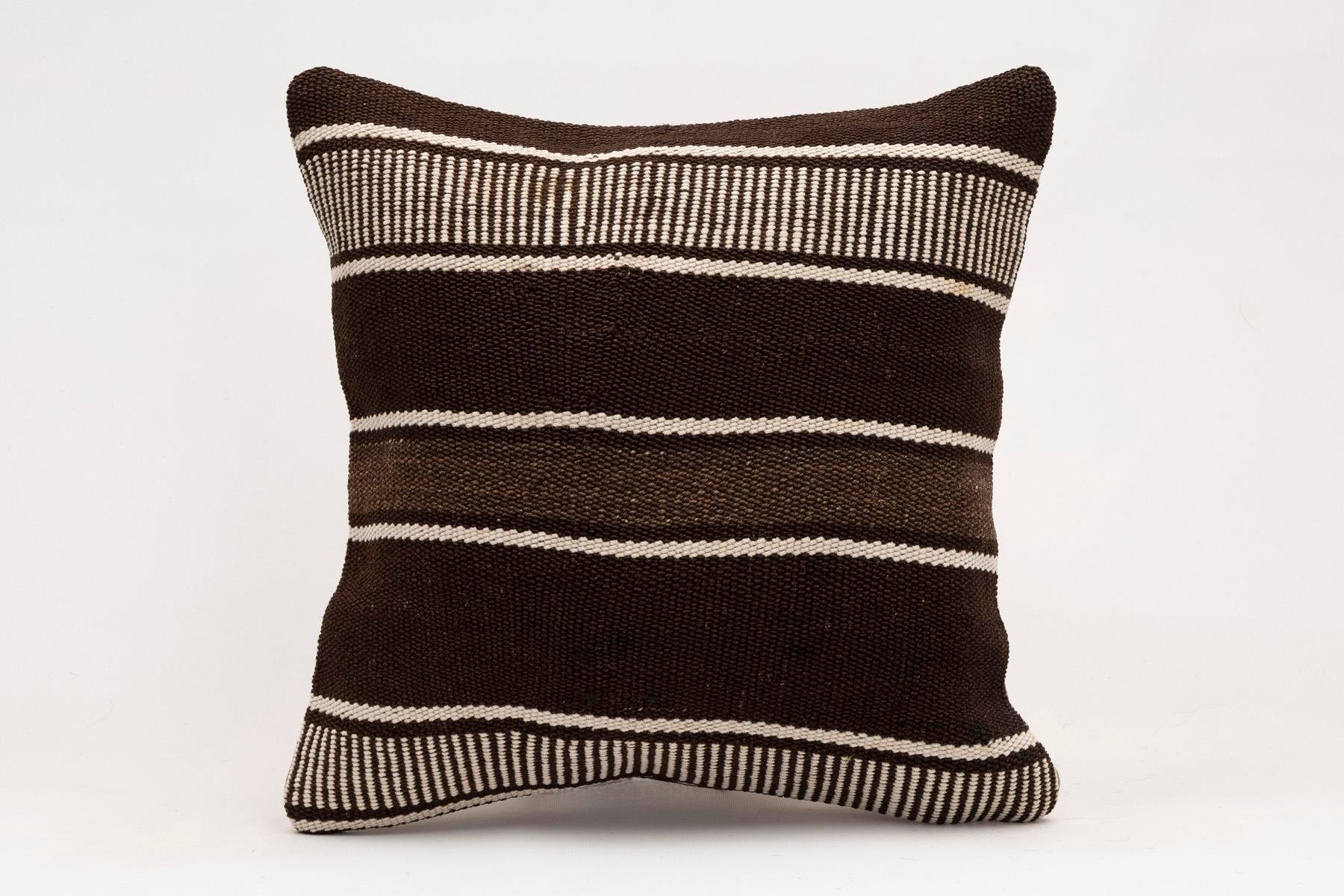 16x16 inches (40x40 cm) Kilim Pillow | KILIM WHOLESALE - Vintage Handmade Pillows - Vintage Handmade Kilim Rugs - It is 100% wool. Artistic and historical rugs. Old handwoven rugs. - Online hand woven rugs and kilim cushions sales. Shipping to a