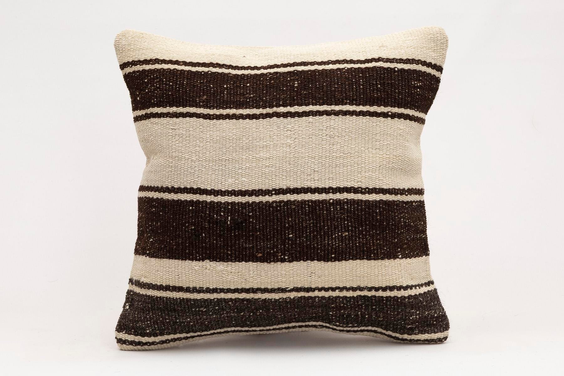 16x16 inches (40x40 cm) Kilim Pillow | KILIM WHOLESALE - Vintage Handmade Pillows - Vintage Handmade Kilim Rugs - It is 100% wool. Artistic and historical rugs. Old handwoven rugs. - Online hand woven rugs and kilim cushions sales. Shipping to a