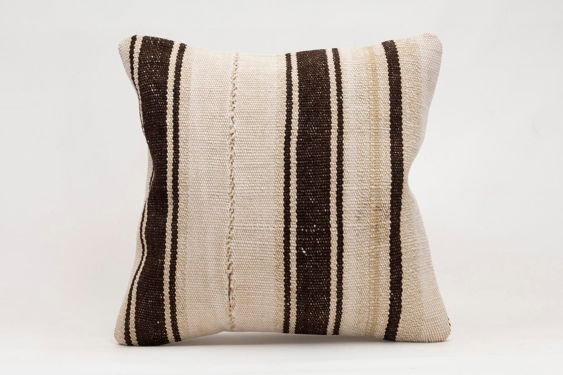 16x16 inches (40x40 cm) Kilim Pillow | KILIM WHOLESALE - Vintage Handmade Pillows - Vintage Handmade Kilim Rugs - It is 100% wool. Artistic and historical rugs. Old handwoven rugs. - Online hand woven rugs and kilim cushions sales. Shipping to a