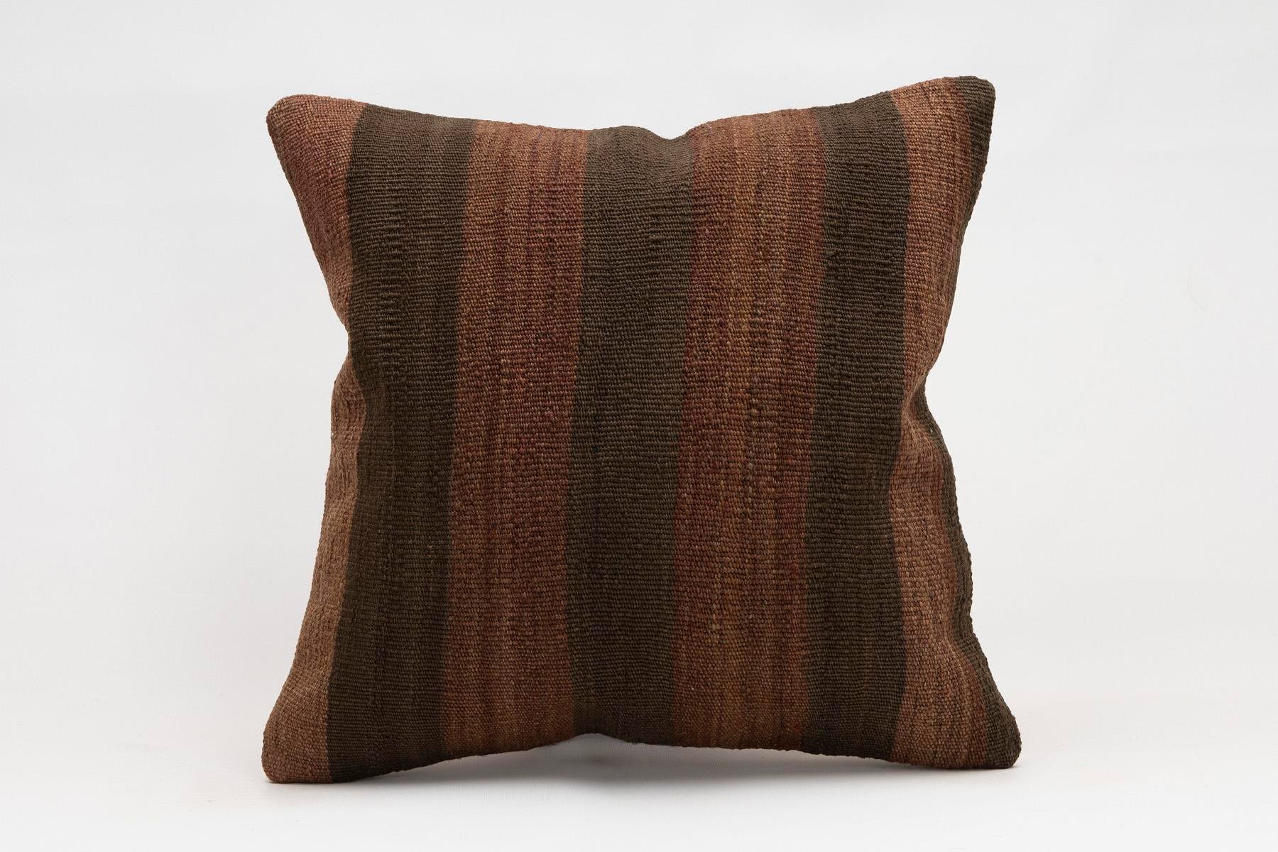 16x16 inches (40x40 cm) Kilim Pillow | KILIM WHOLESALE - Vintage Handmade Pillows - Vintage Handmade Kilim Rugs - It is 100% wool. Artistic and historical rugs. Old handwoven rugs. - Online hand woven rugs and kilim cushions sales. Shipping to a