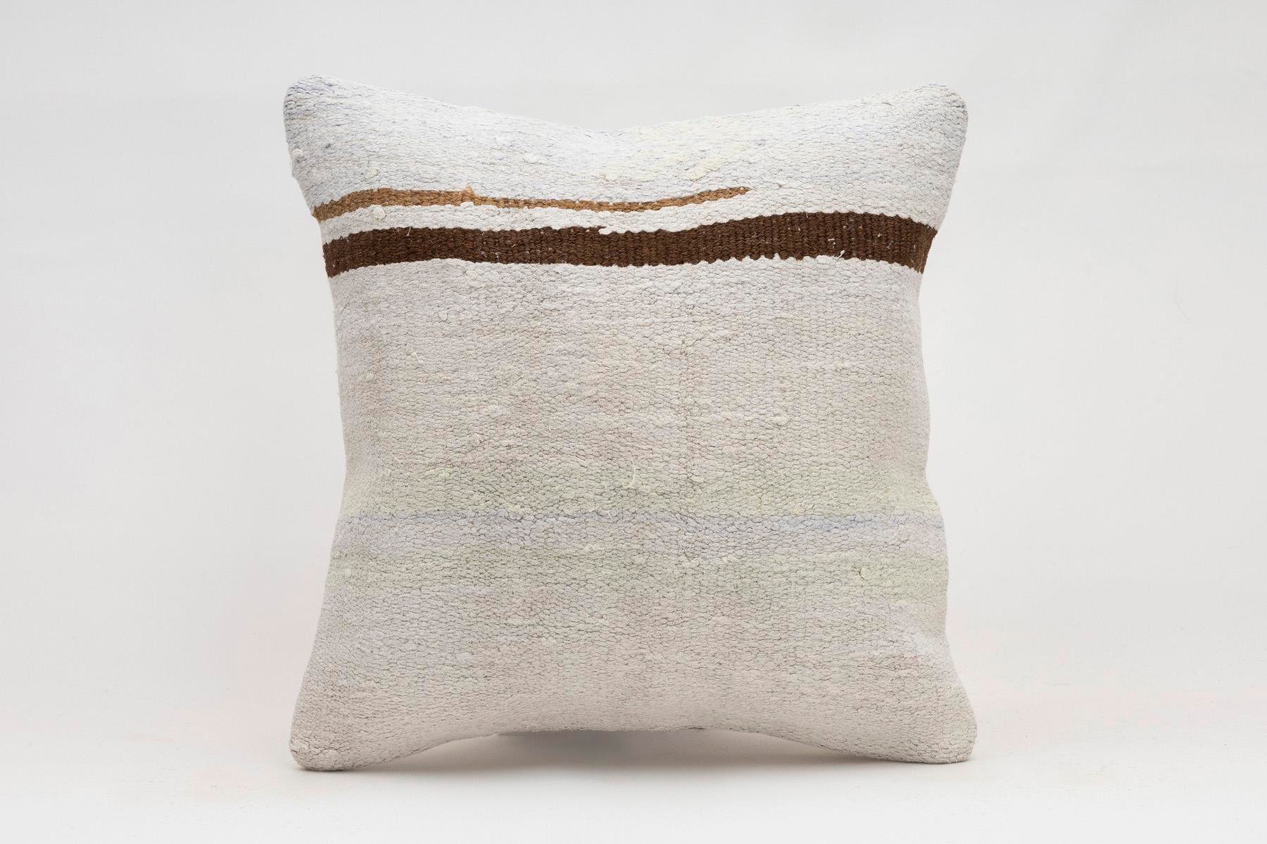 16x16 inches (40x40 cm) Kilim Pillow | KILIM WHOLESALE - Vintage Handmade Pillows - Vintage Handmade Kilim Rugs - It is 100% wool. Artistic and historical rugs. Old handwoven rugs. - Online hand woven rugs and kilim cushions sales. Shipping to a