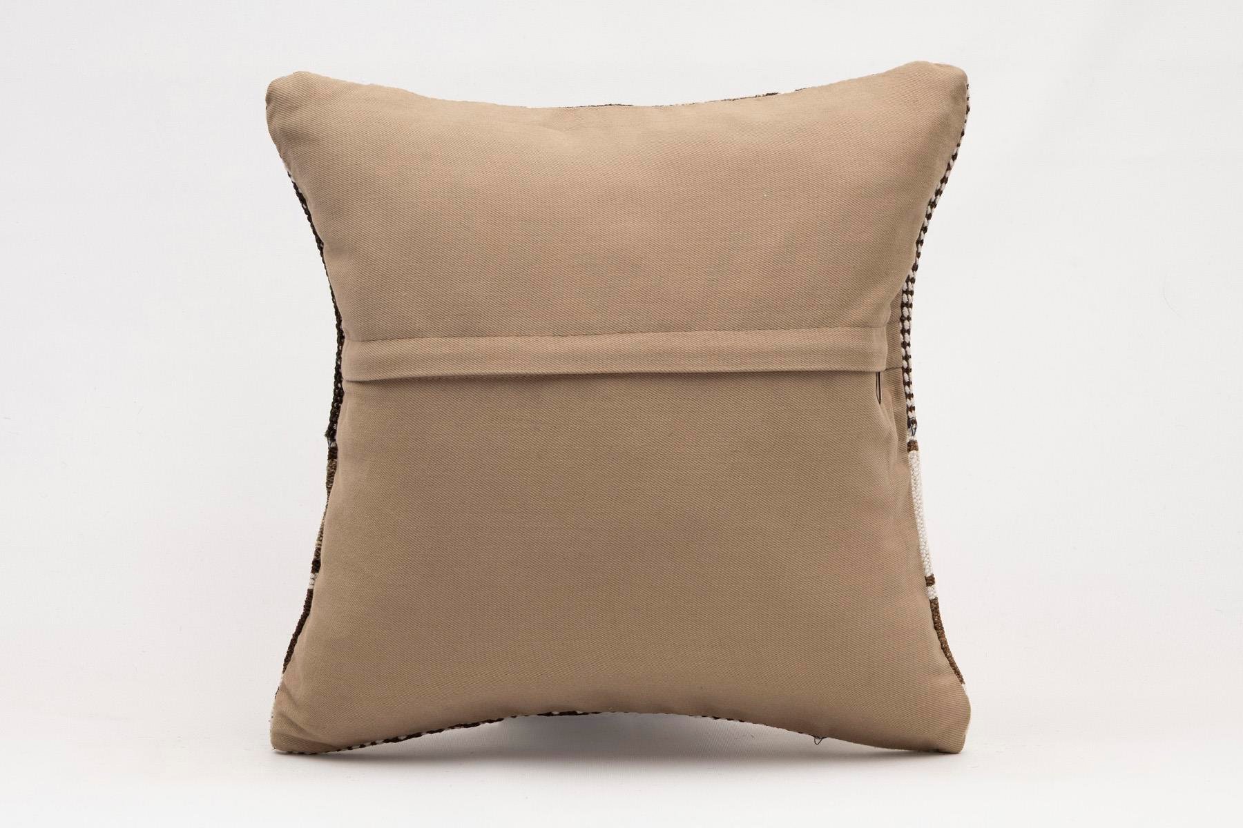 16x16 inches (40x40 cm) Kilim Pillow | KILIM WHOLESALE - Vintage Handmade Pillows - Vintage Handmade Kilim Rugs - It is 100% wool. Artistic and historical rugs. Old handwoven rugs. - Online hand woven rugs and kilim cushions sales. Shipping to a