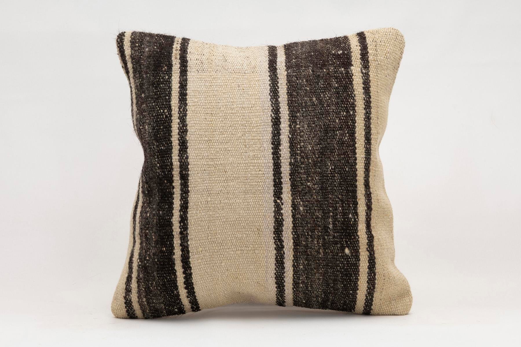 16x16 inches (40x40 cm) Kilim Pillow | KILIM WHOLESALE - Vintage Handmade Pillows - Vintage Handmade Kilim Rugs - It is 100% wool. Artistic and historical rugs. Old handwoven rugs. - Online hand woven rugs and kilim cushions sales. Shipping to a