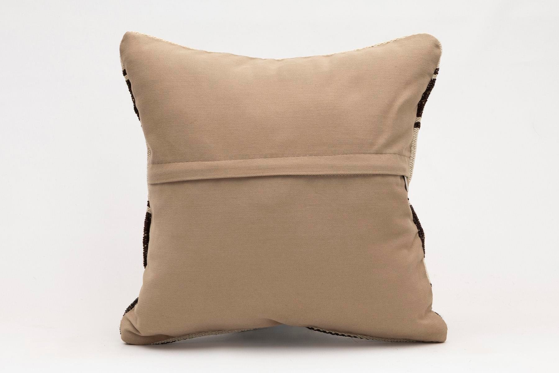 16x16 inches (40x40 cm) Kilim Pillow | KILIM WHOLESALE - Vintage Handmade Pillows - Vintage Handmade Kilim Rugs - It is 100% wool. Artistic and historical rugs. Old handwoven rugs. - Online hand woven rugs and kilim cushions sales. Shipping to a