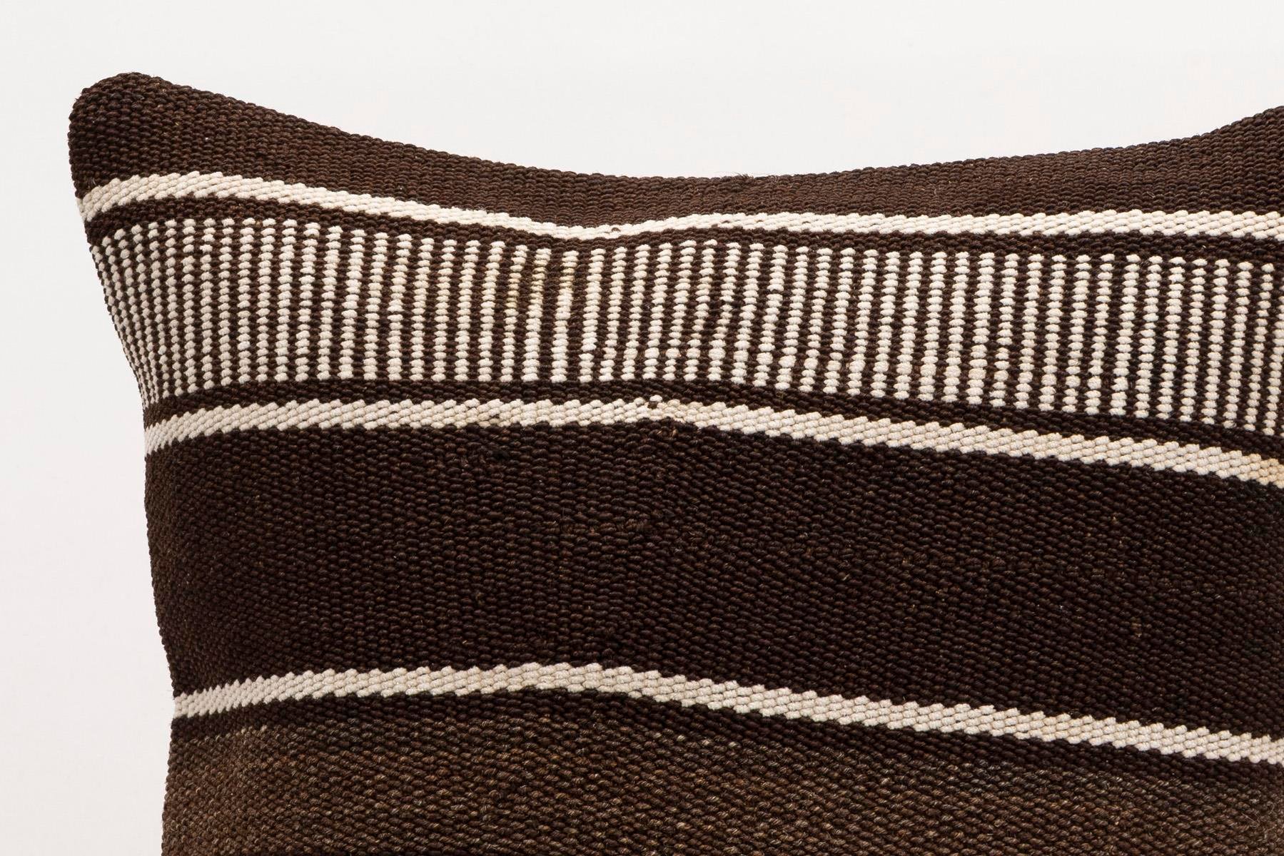 16x16 inches (40x40 cm) Kilim Pillow | KILIM WHOLESALE - Vintage Handmade Pillows - Vintage Handmade Kilim Rugs - It is 100% wool. Artistic and historical rugs. Old handwoven rugs. - Online hand woven rugs and kilim cushions sales. Shipping to a