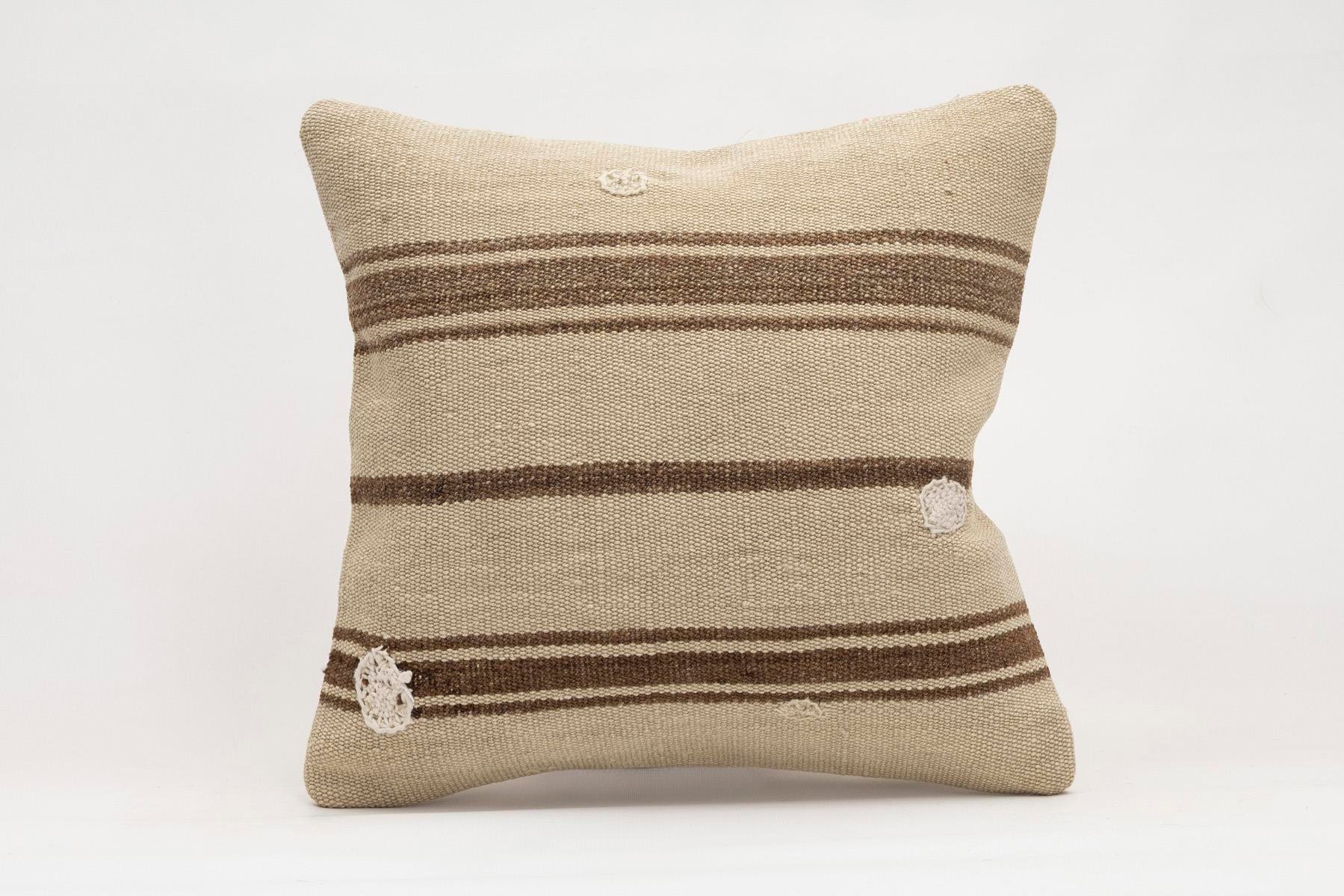 16x16 inches (40x40 cm) Kilim Pillow | KILIM WHOLESALE - Vintage Handmade Pillows - Vintage Handmade Kilim Rugs - It is 100% wool. Artistic and historical rugs. Old handwoven rugs. - Online hand woven rugs and kilim cushions sales. Shipping to a