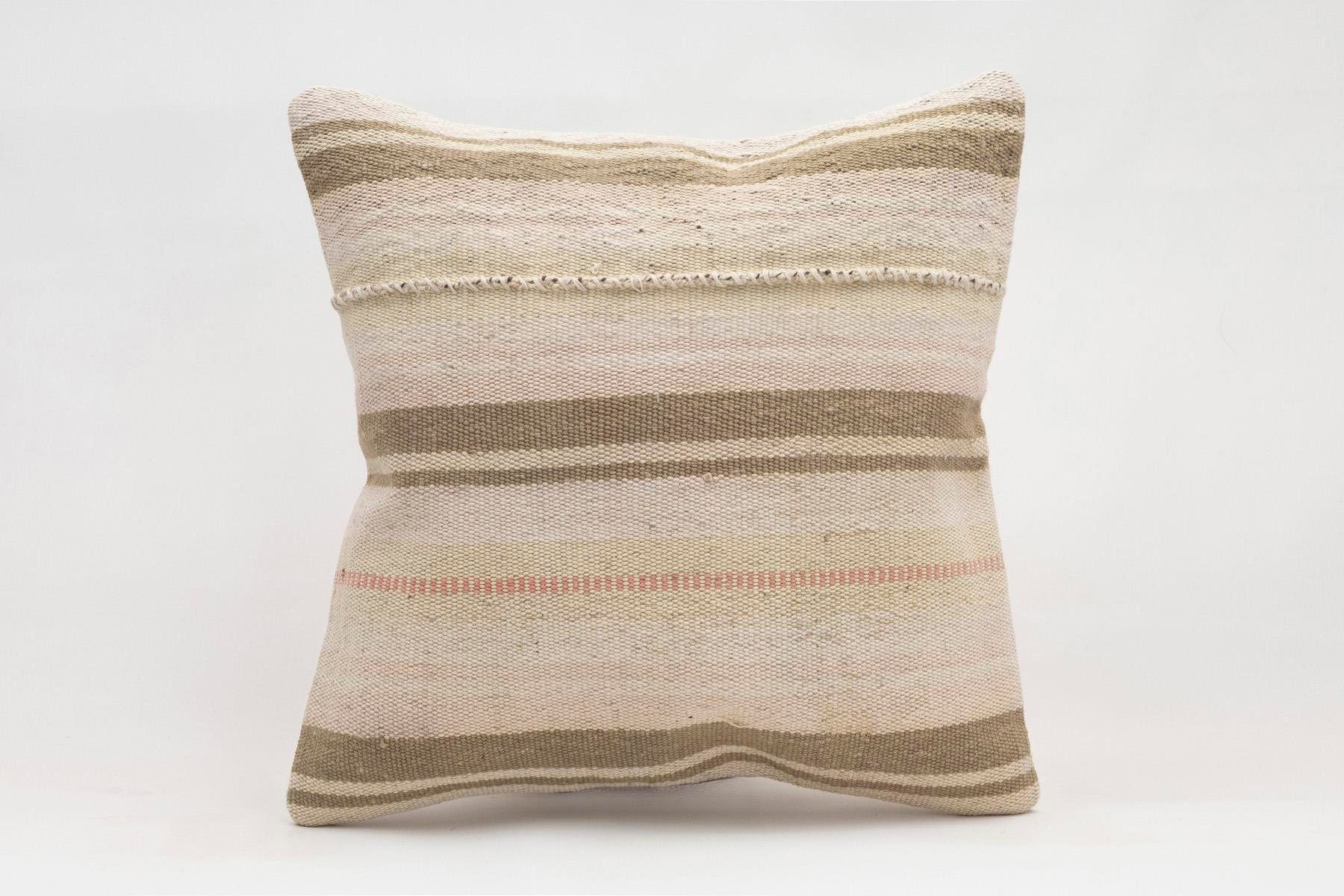 16x16 inches (40x40 cm) Kilim Pillow | KILIM WHOLESALE - Vintage Handmade Pillows - Vintage Handmade Kilim Rugs - It is 100% wool. Artistic and historical rugs. Old handwoven rugs. - Online hand woven rugs and kilim cushions sales. Shipping to a