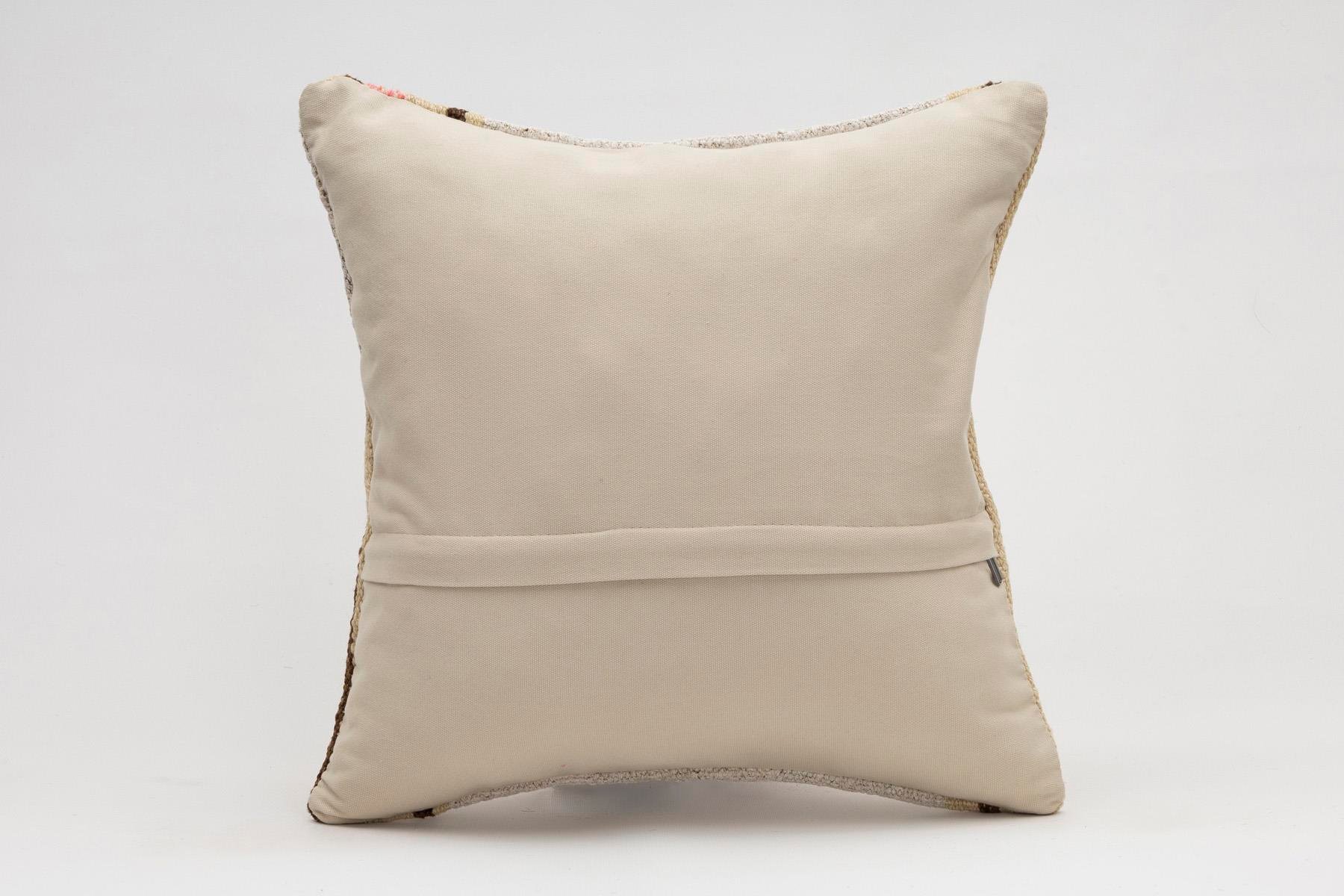 16x16 inches (40x40 cm) Kilim Pillow | KILIM WHOLESALE - Vintage Handmade Pillows - Vintage Handmade Kilim Rugs - It is 100% wool. Artistic and historical rugs. Old handwoven rugs. - Online hand woven rugs and kilim cushions sales. Shipping to a