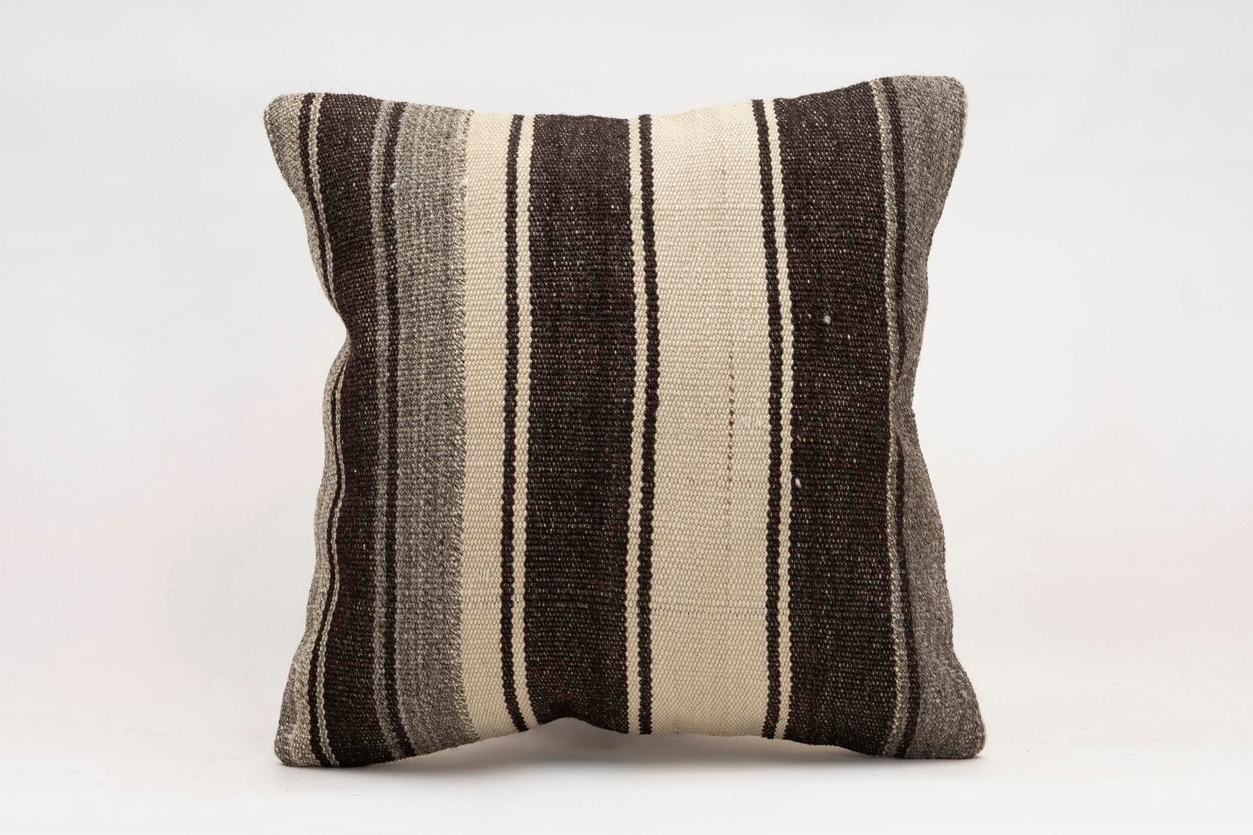 16x16 inches (40x40 cm) Kilim Pillow | KILIM WHOLESALE - Vintage Handmade Pillows - Vintage Handmade Kilim Rugs - It is 100% wool. Artistic and historical rugs. Old handwoven rugs. - Online hand woven rugs and kilim cushions sales. Shipping to a