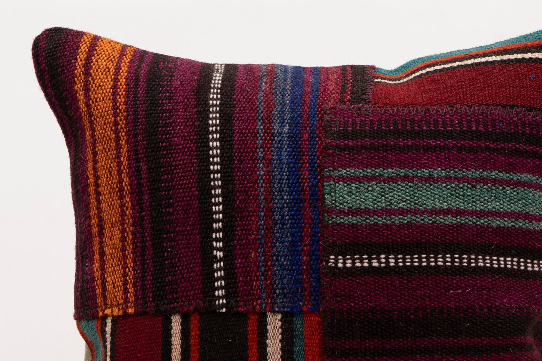 16x16 inches (40x40 cm) Kilim Pillow | KILIM WHOLESALE - Vintage Handmade Pillows - Vintage Handmade Kilim Rugs - It is 100% wool. Artistic and historical rugs. Old handwoven rugs. - Online hand woven rugs and kilim cushions sales. Shipping to a