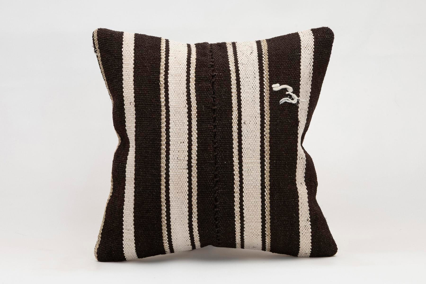 16x16 inches (40x40 cm) Kilim Pillow | KILIM WHOLESALE - Vintage Handmade Pillows - Vintage Handmade Kilim Rugs - It is 100% wool. Artistic and historical rugs. Old handwoven rugs. - Online hand woven rugs and kilim cushions sales. Shipping to a